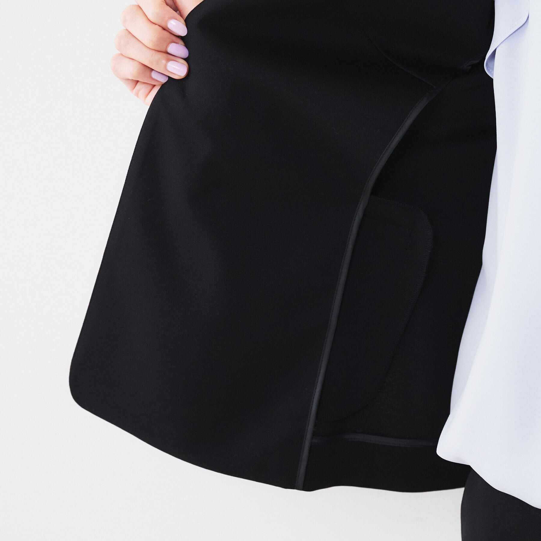 UNTITLED「【通勤スーツ】コットン混ジャージ カラーレスジャケット」|ノーカラージャケット|