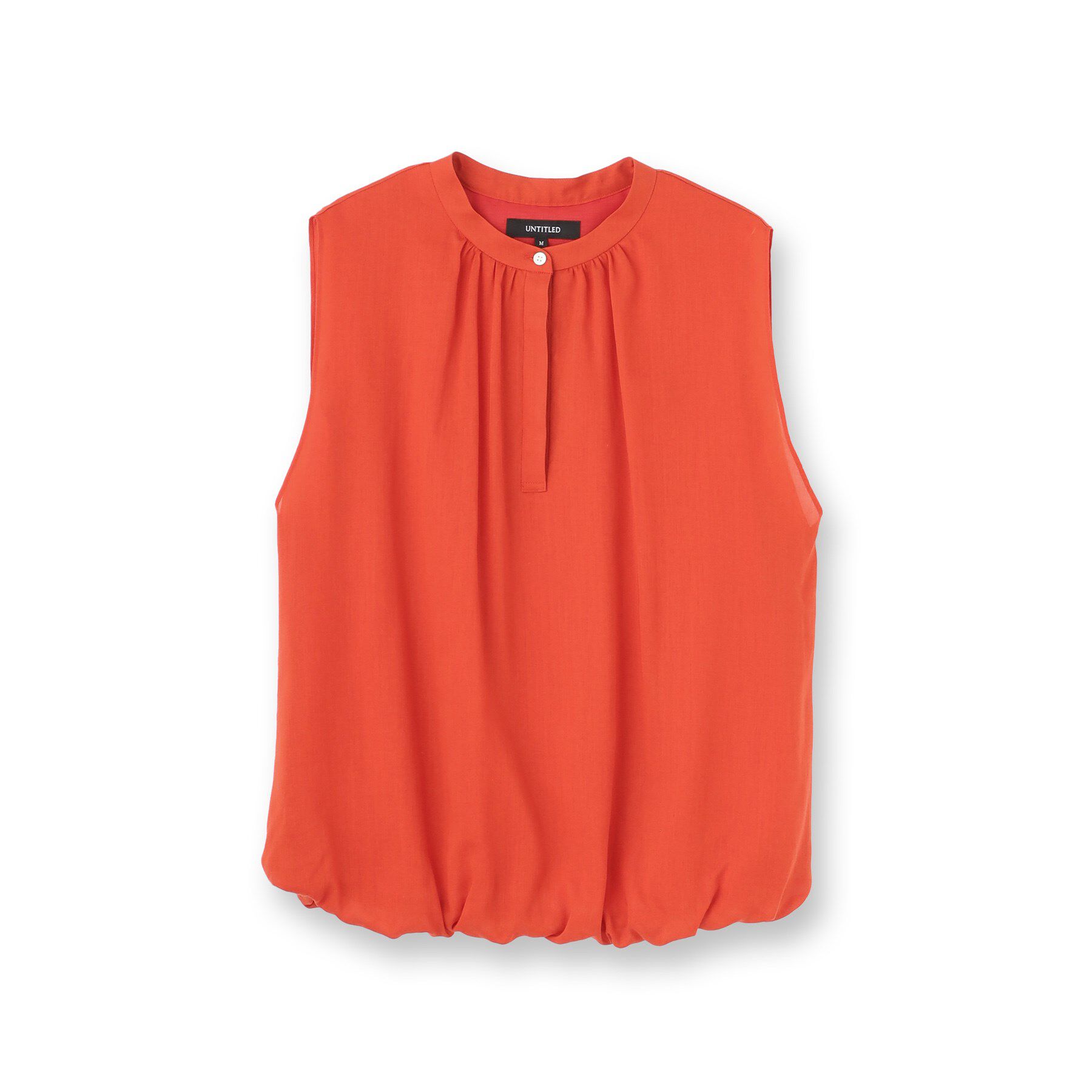 UNTITLED「【シアー/バンドカラー】バルーンヘムノースリーブブラウス」|シャツ・ブラウス|