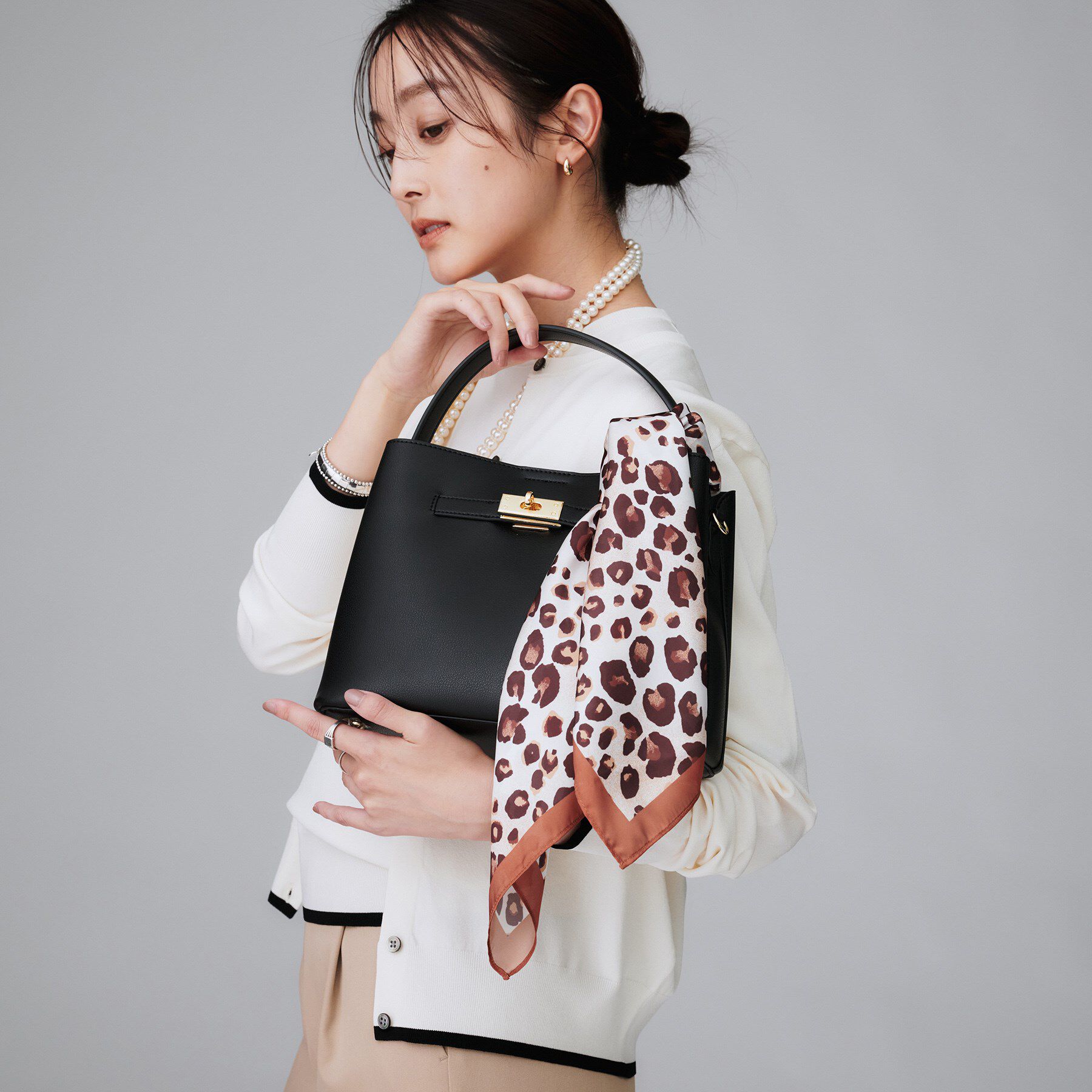 UNTITLED「レオパードプリントスカーフ」|バンダナ・スカーフ|