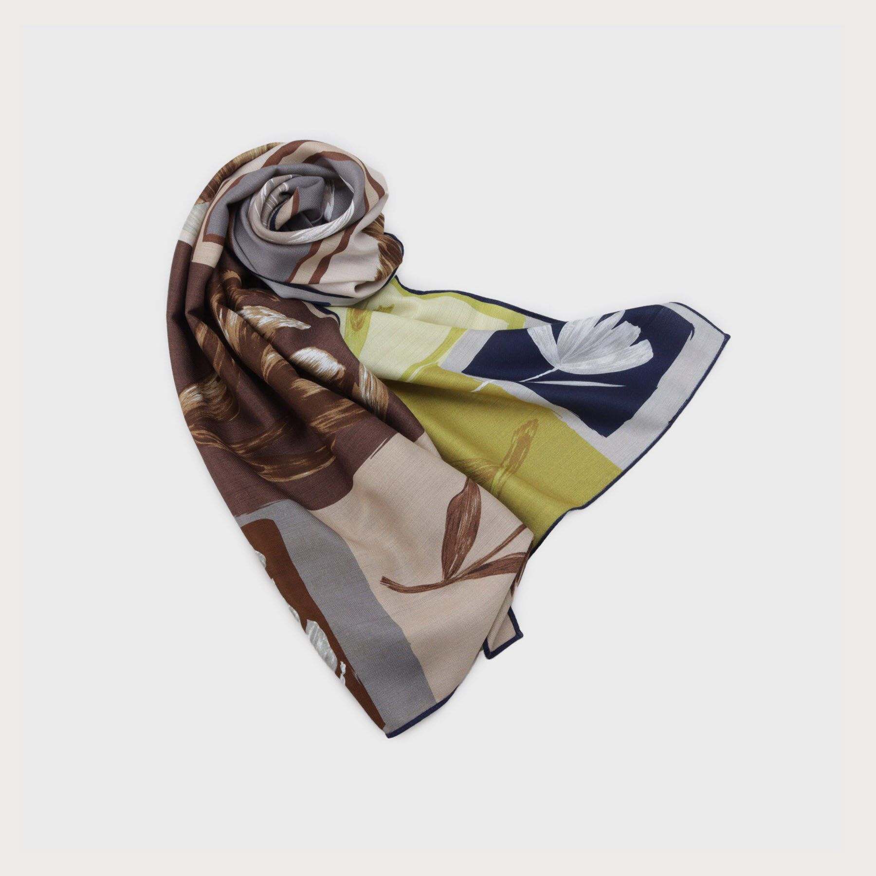 UNTITLED「【リバーシブル】プリントストール」|ストール|マスタード(533)