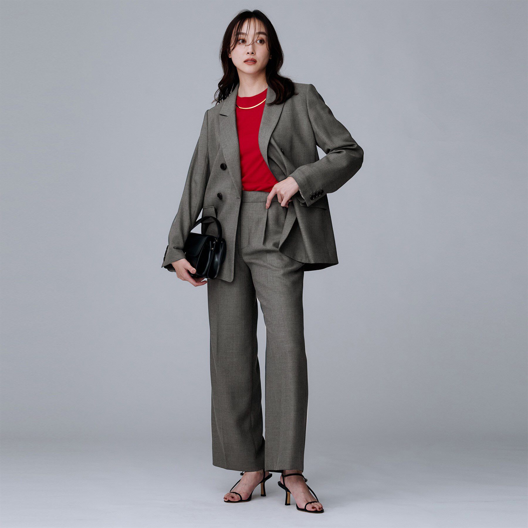 UNTITLED「【セットアップ可/洗える】ウールライク ワイドパンツ」|その他|