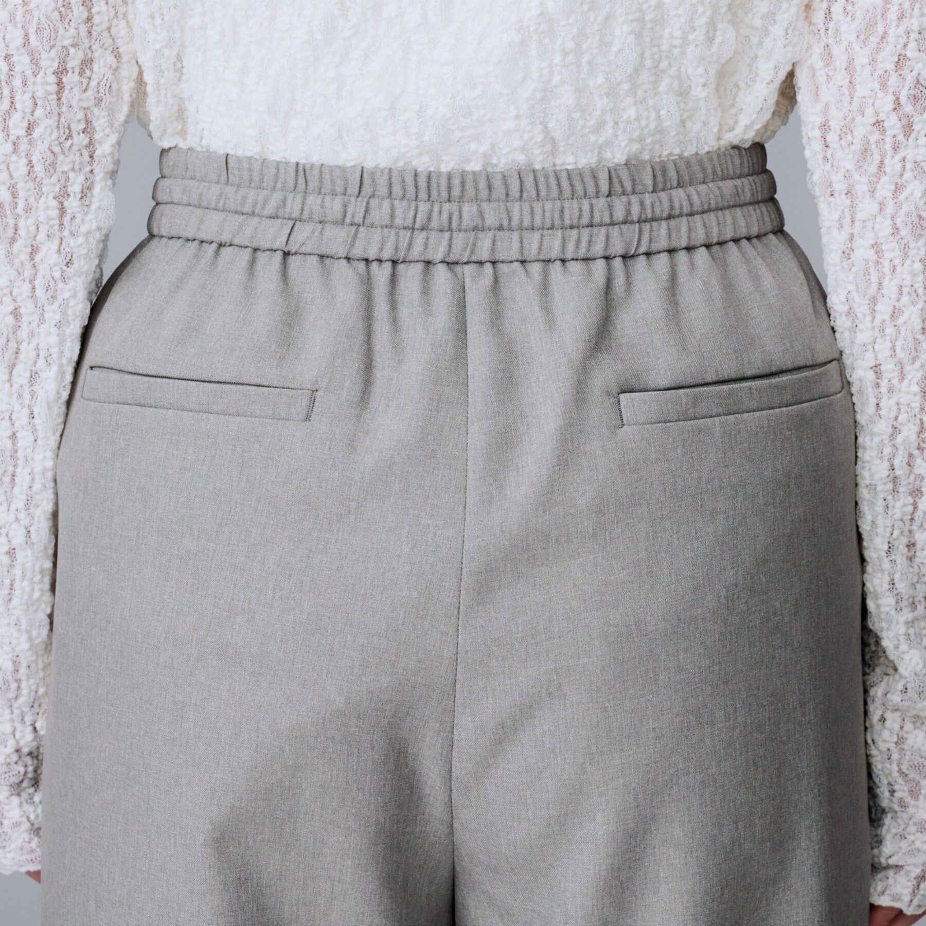 UNTITLED「【洗える/ワイド/ウエストゴム】ストレッチドロストパンツ」|その他|