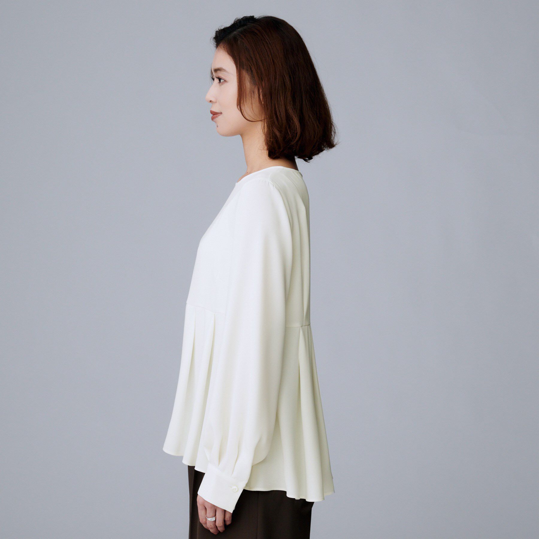 UNTITLED「【洗える/重ね着/フォーマル】レイヤード ペプラムブラウス」|シャツ・ブラウス|