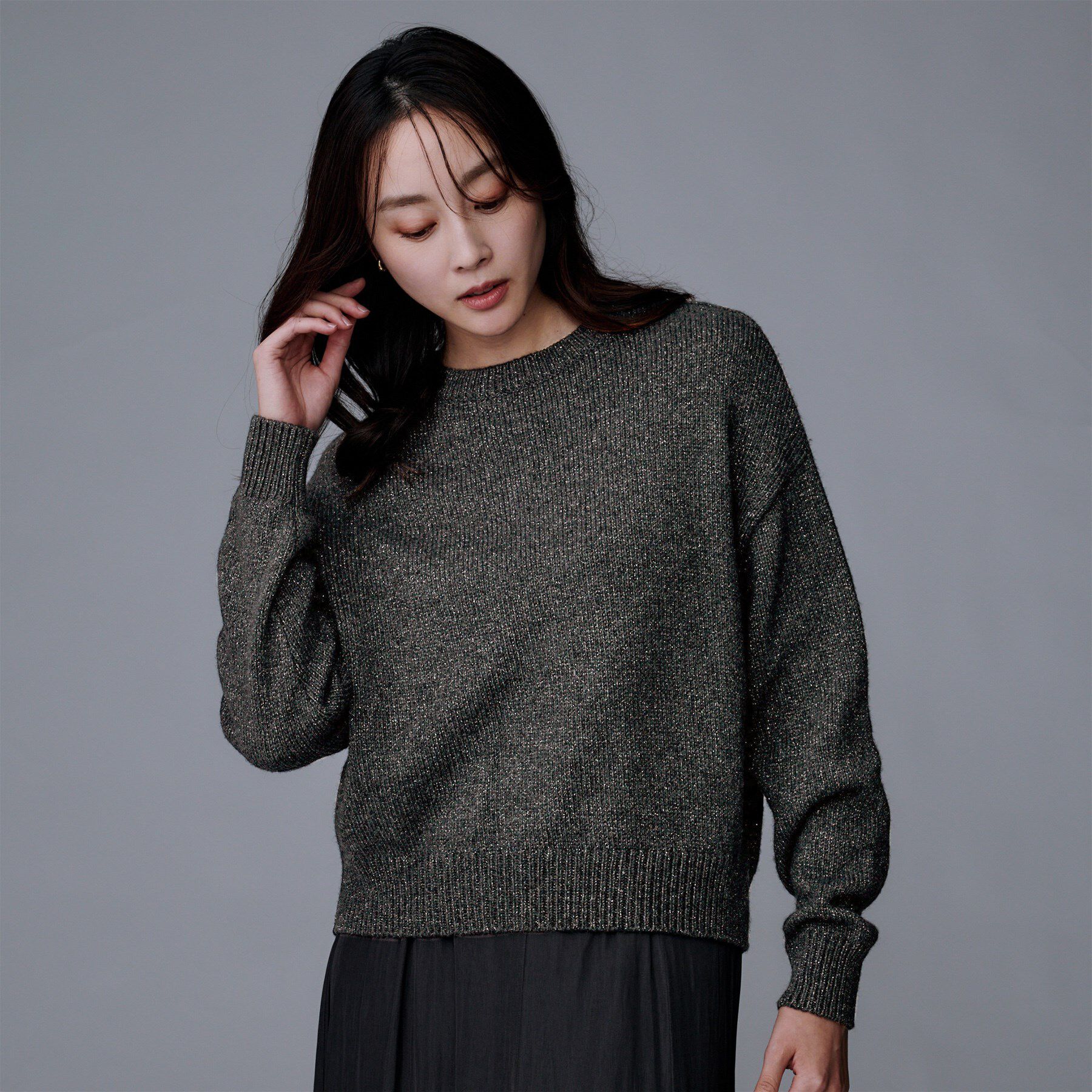 UNTITLED「【セットアップ可/ゆったり】ウール混ラメニット」|ニット・セーター|