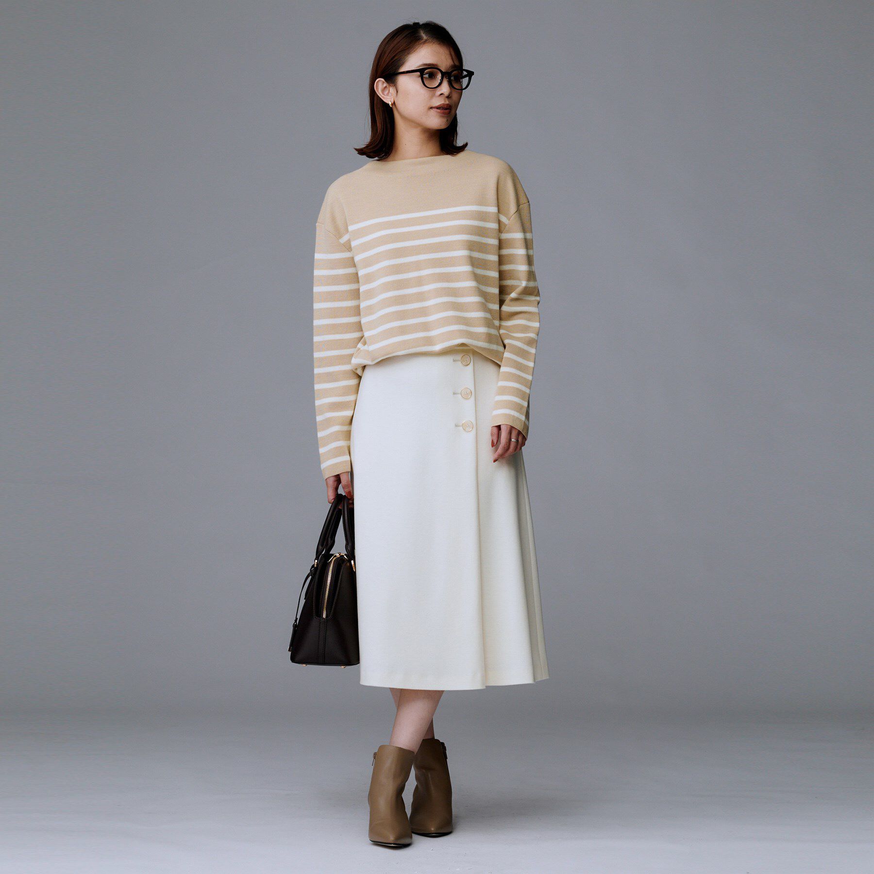 UNTITLED「【洗える】モックネックミラノリブニット」|ニット・セーター|