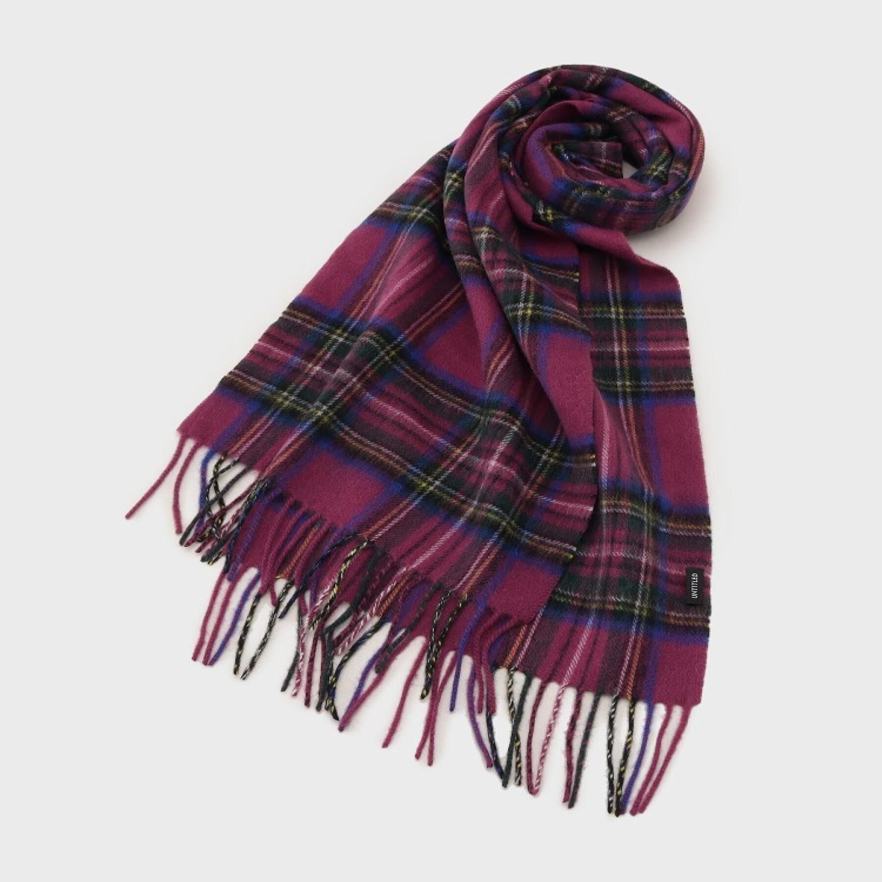 UNTITLED「【名品／定番人気】ウールチェックマフラー」|ストール|ピンク(274)