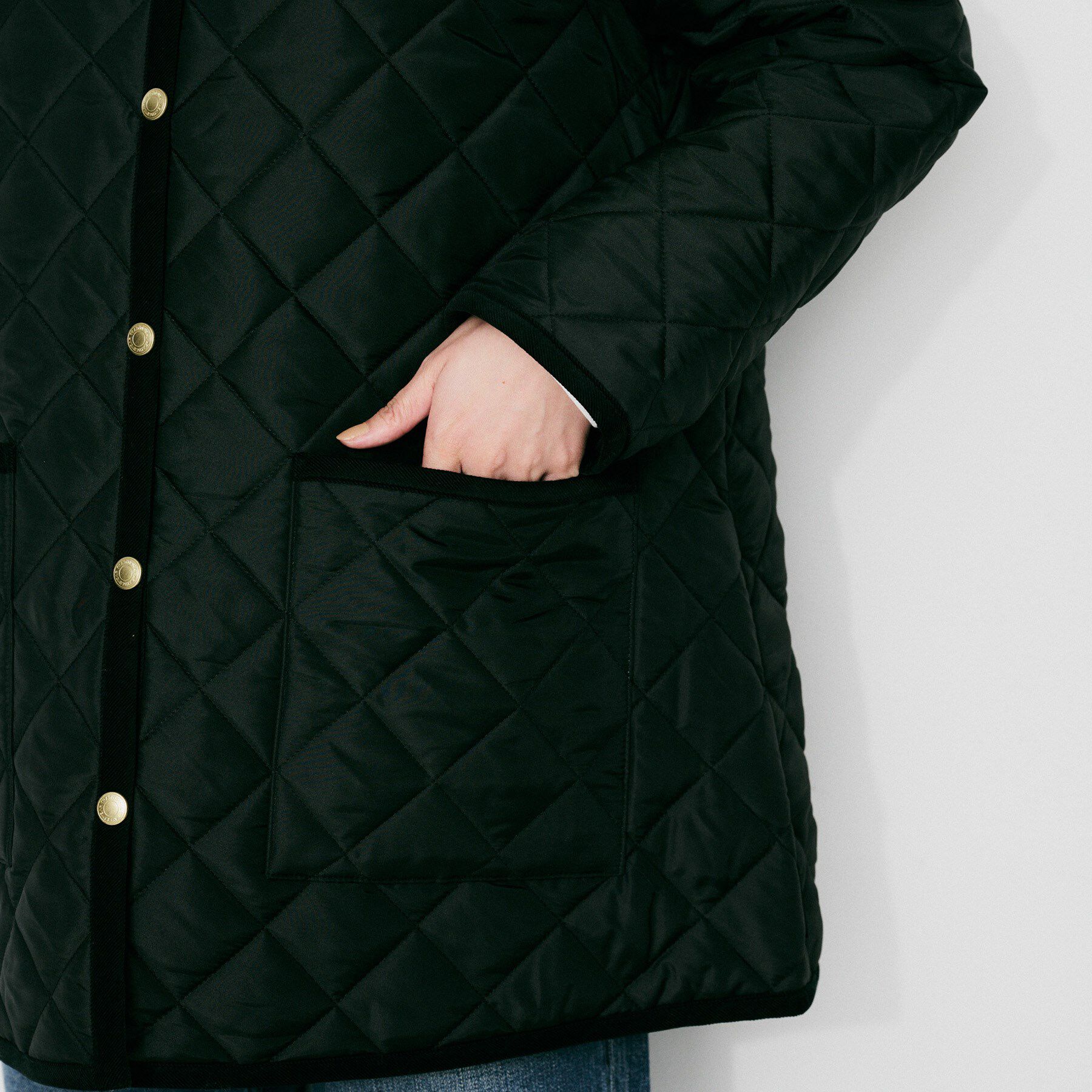 UNTITLED「【 TRADITIONAL WEATHERWEAR 】アークリー Aライン ミドルコート」|ノーカラーコート|