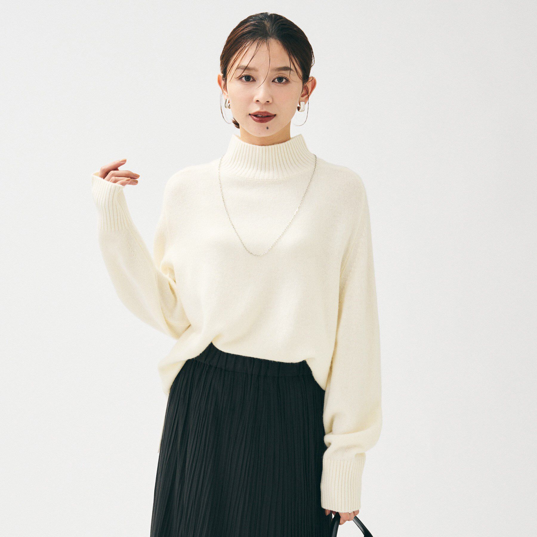 UNTITLED「【8色展開/洗える】ウールカシミヤ ハイネックニット」|ニット・セーター|