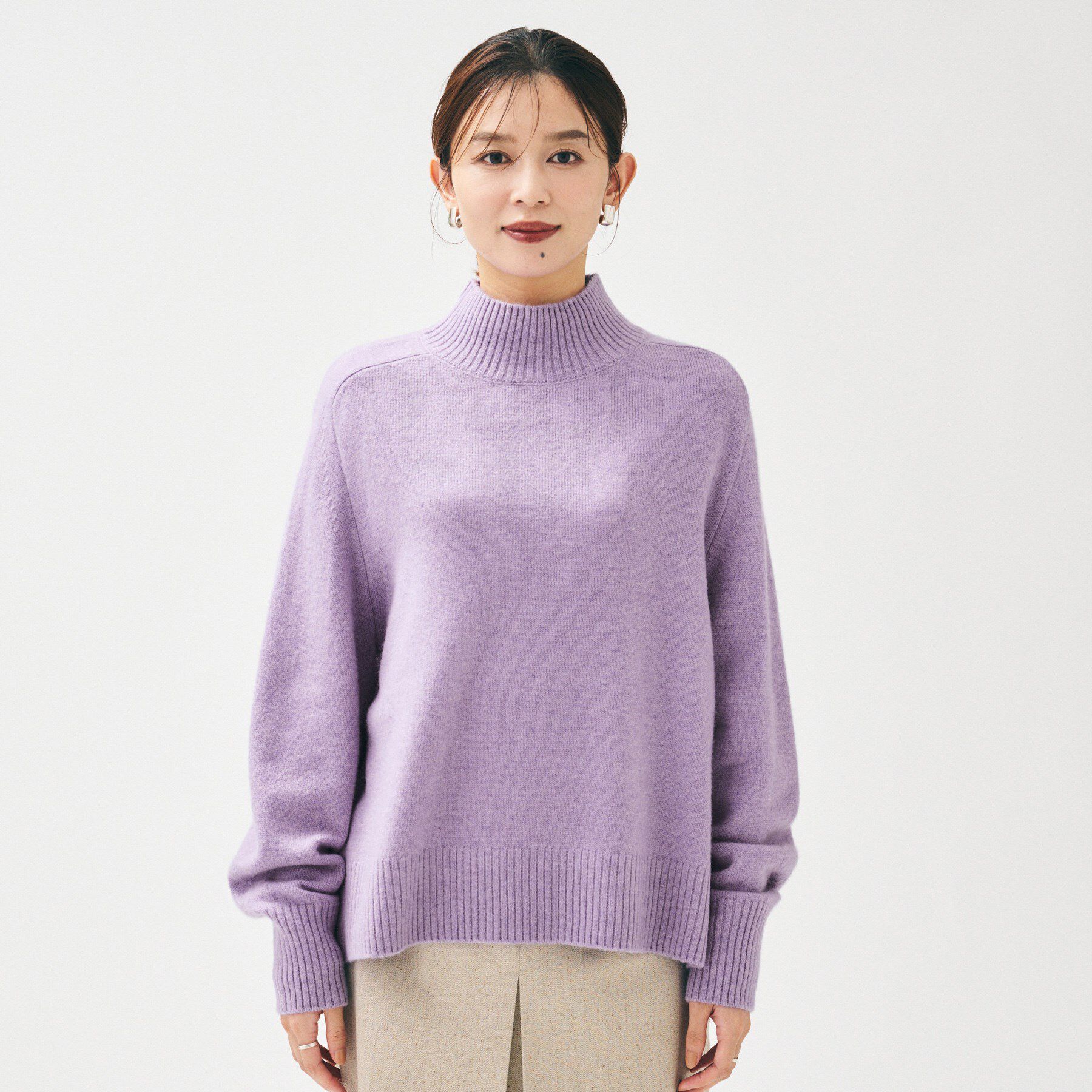 UNTITLED「【8色展開/洗える】ウールカシミヤ ハイネックニット」|ニット・セーター|