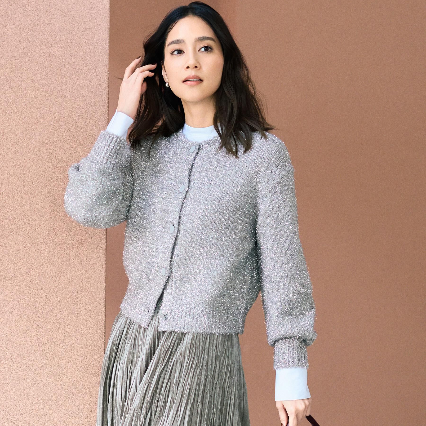 UNTITLED「【ラメ風/着映え】ファンシーヤーン カーディガン」|カーディガン|