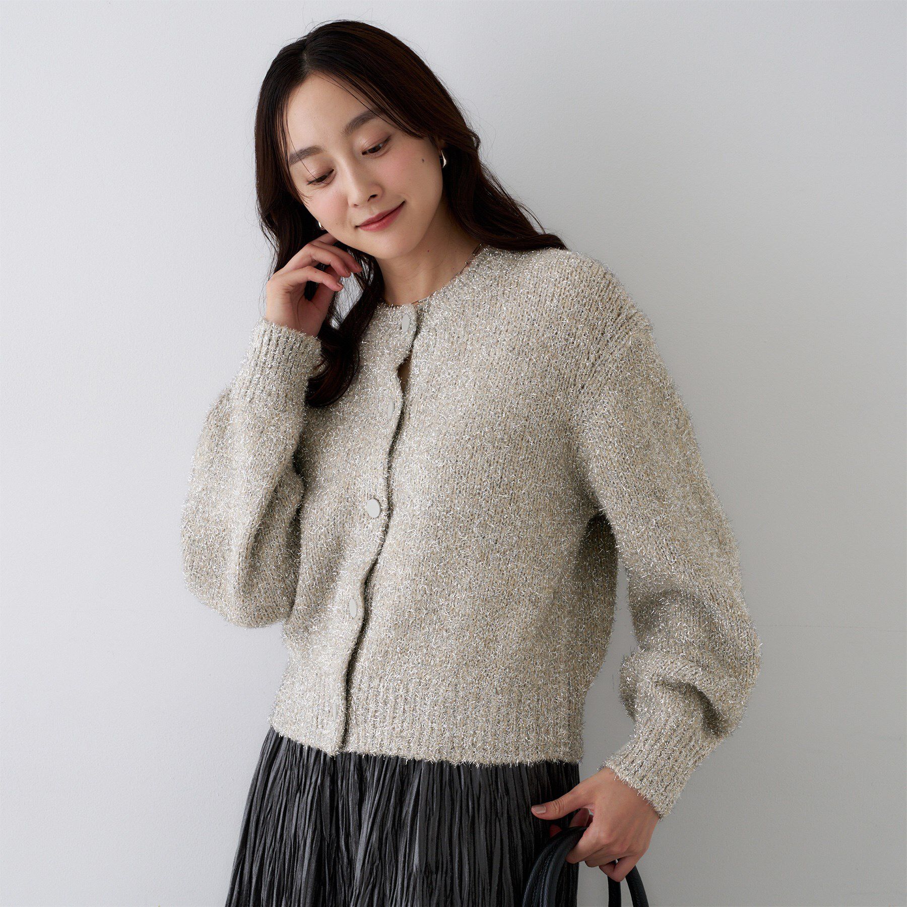 UNTITLED「【ラメ風/着映え】ファンシーヤーン カーディガン」|カーディガン|