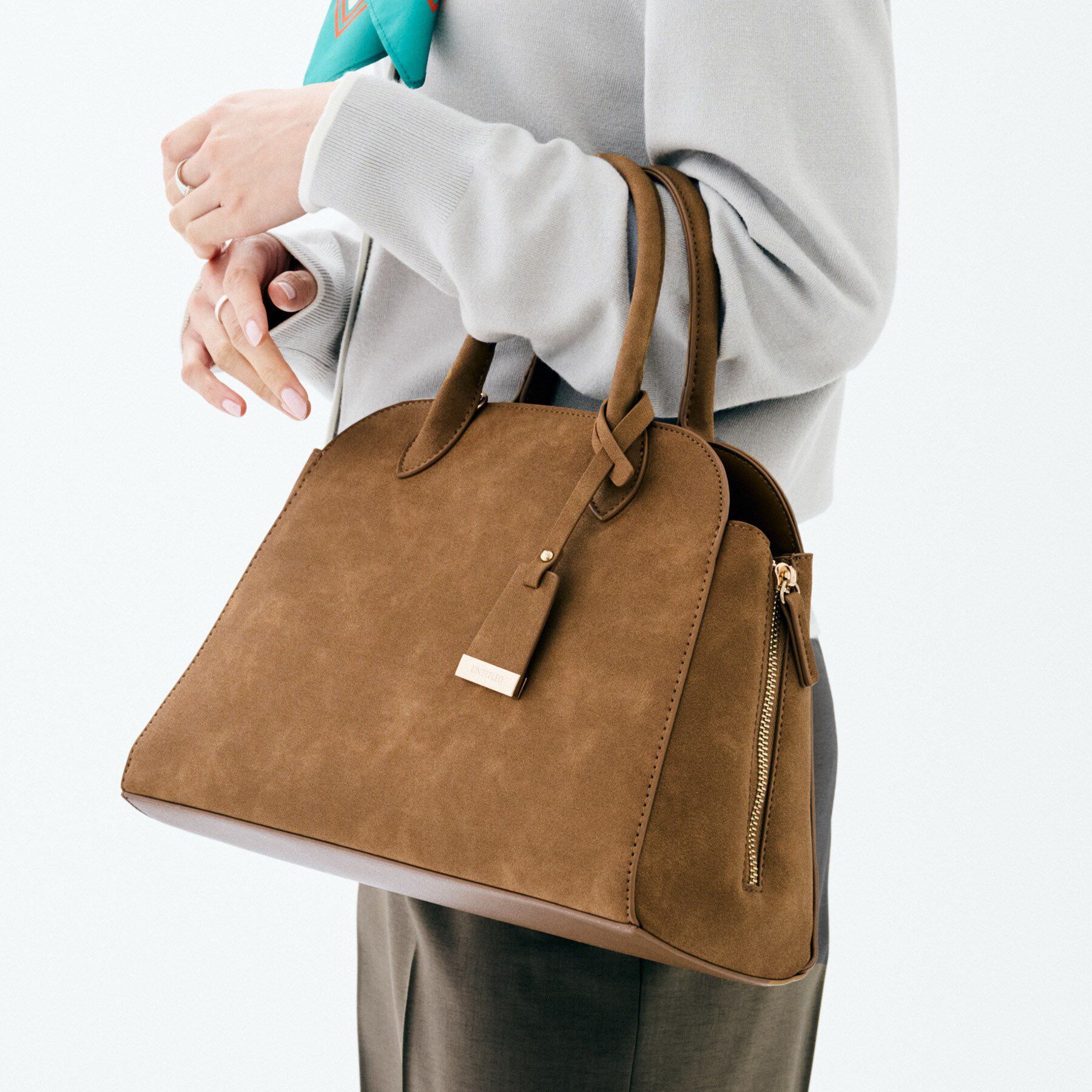 UNTITLED「スエード調ZIPトート」|トートバッグ|