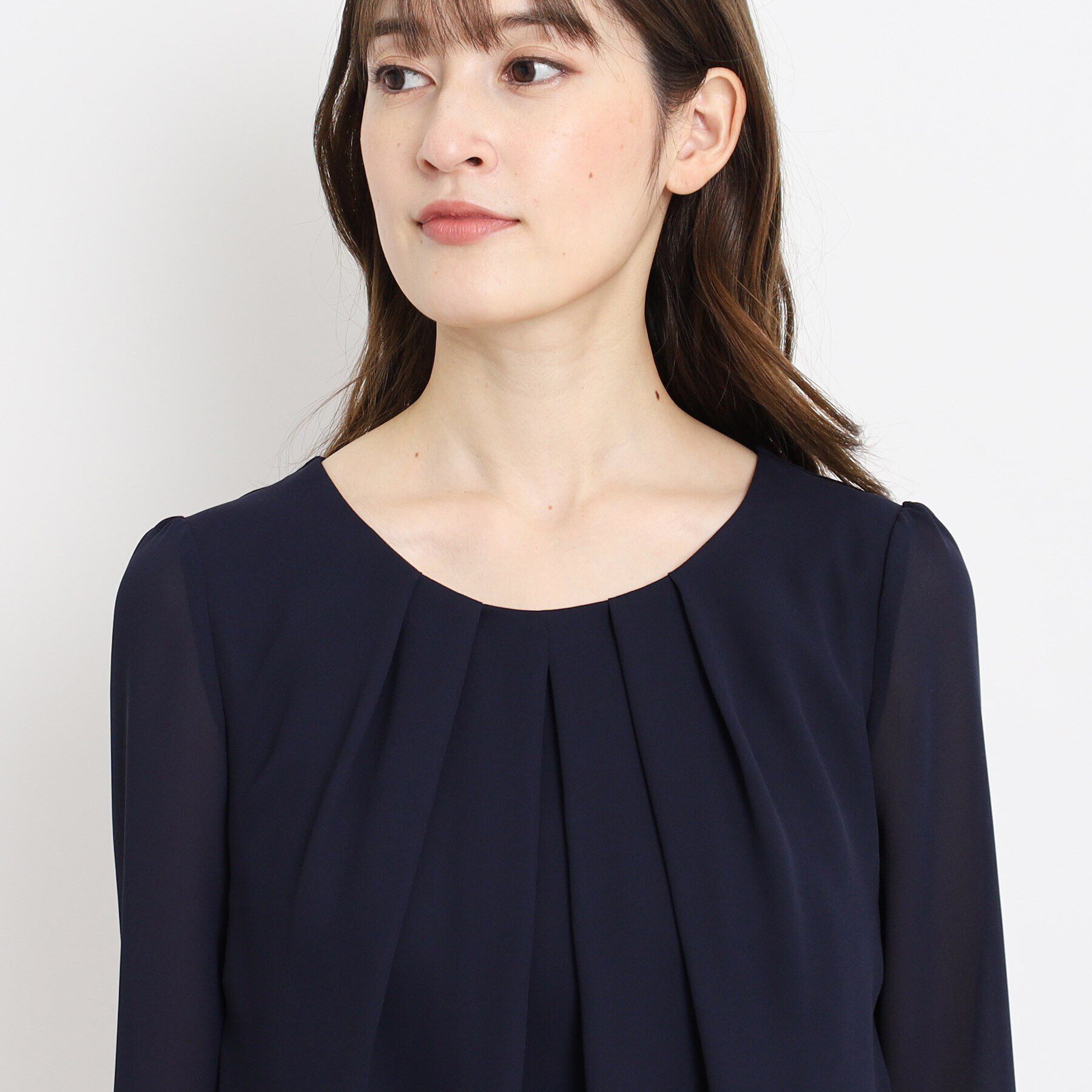 COUP DE CHANCE「【洗える／日本製／通勤】タックブラウス」|シャツ・ブラウス|