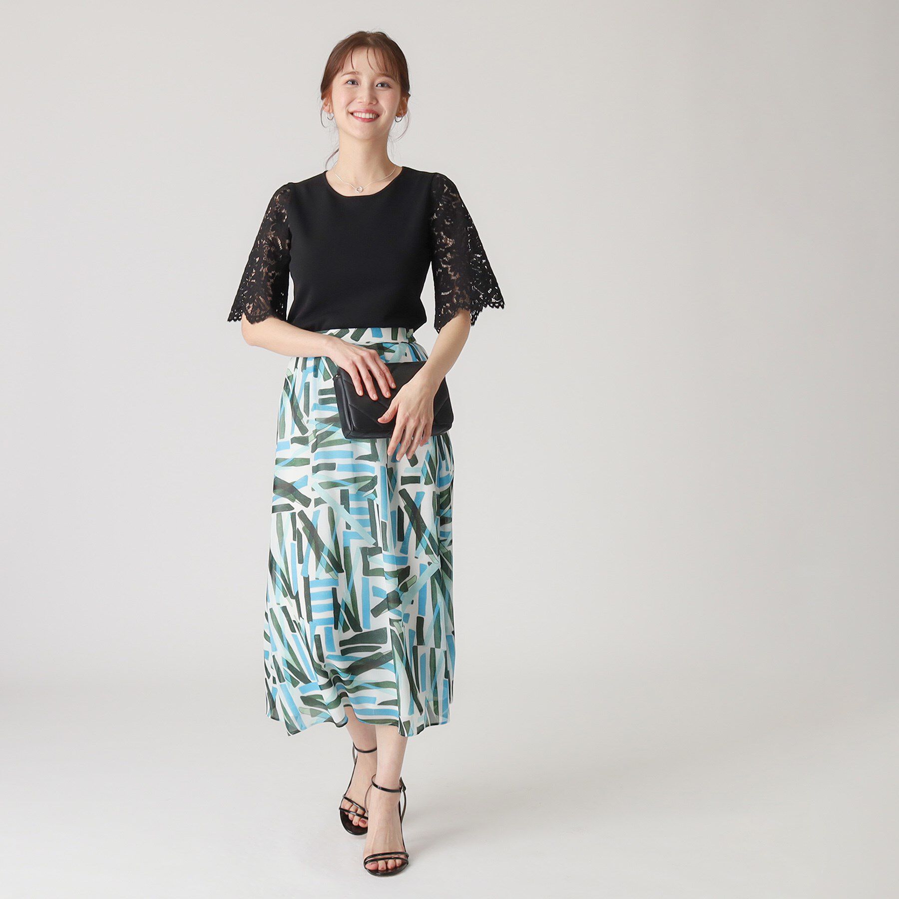 COUP DE CHANCE「【洗える】華やかなレース袖ニットトップス」|ニット・セーター|