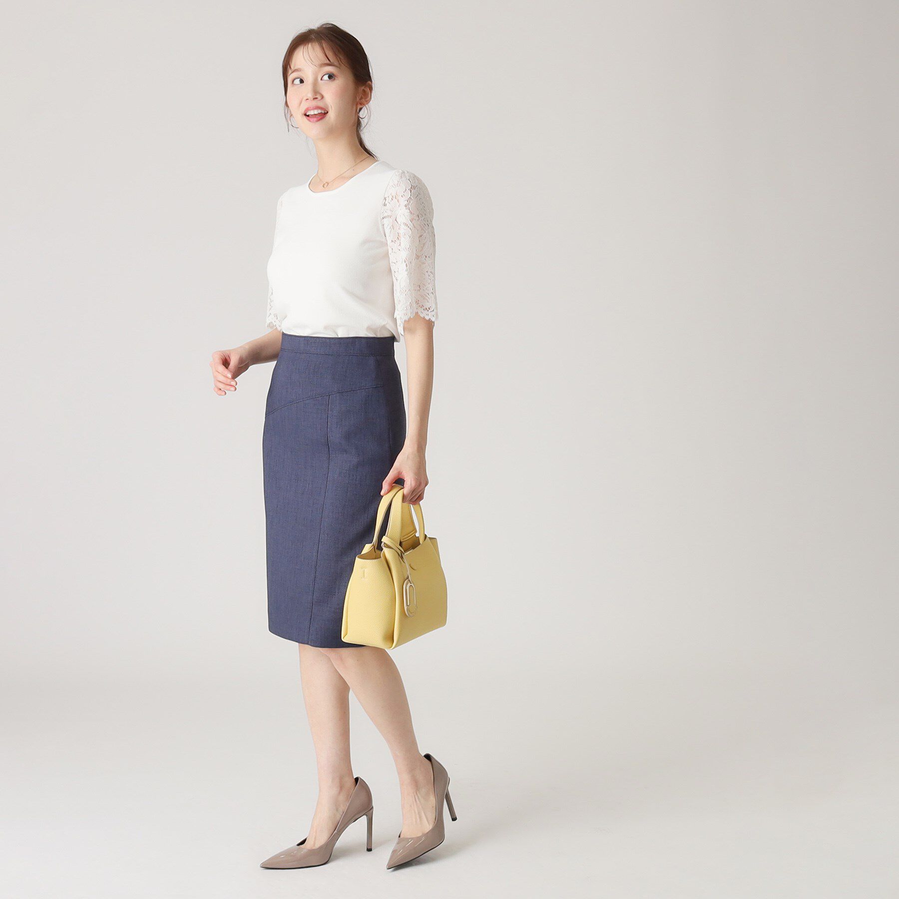 COUP DE CHANCE「【洗える】華やかなレース袖ニットトップス」|ニット・セーター|