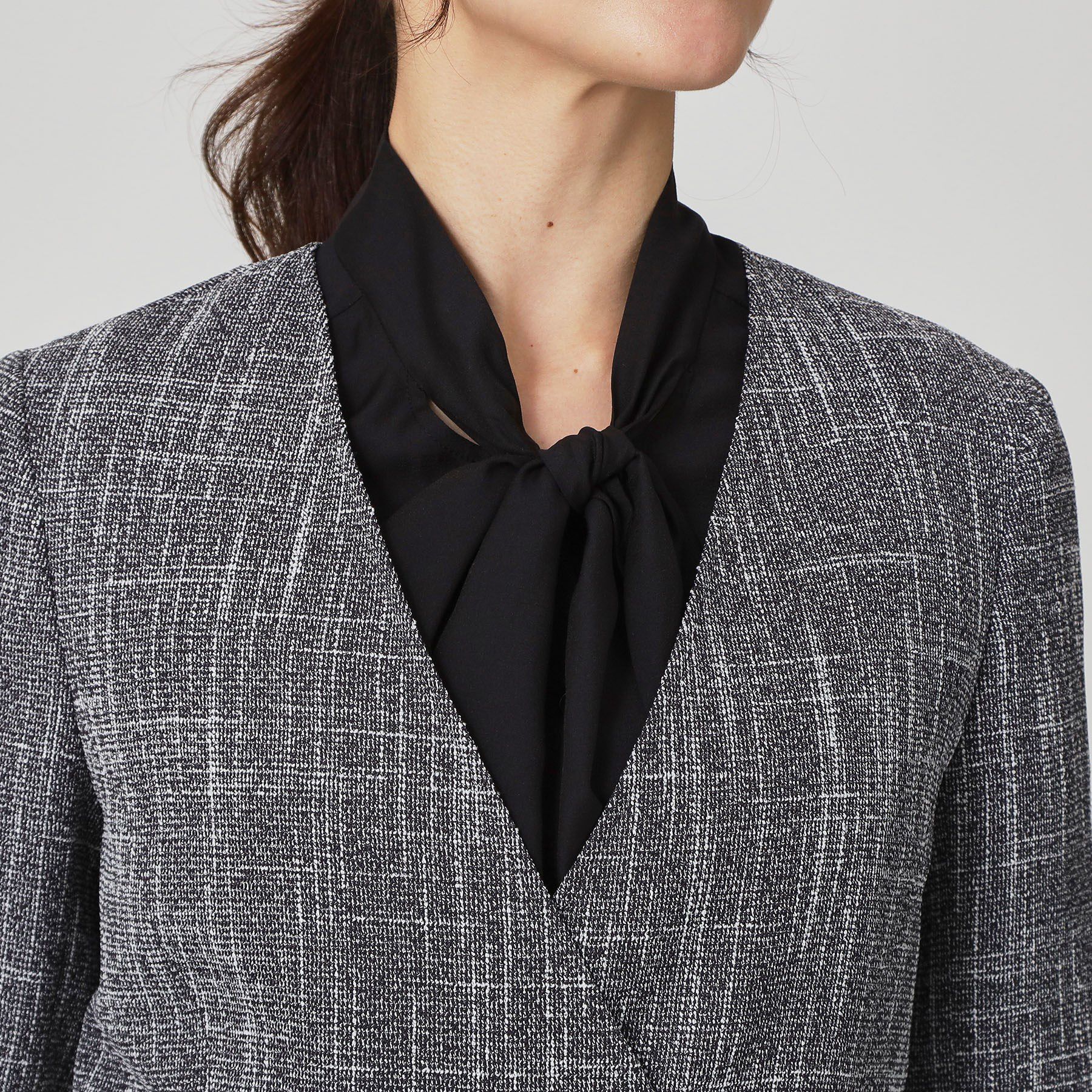 COUP DE CHANCE「【手洗い可／日本製／裏無し／セットアップ可】ツィード見えノーカラージャケット」|ノーカラージャケット|