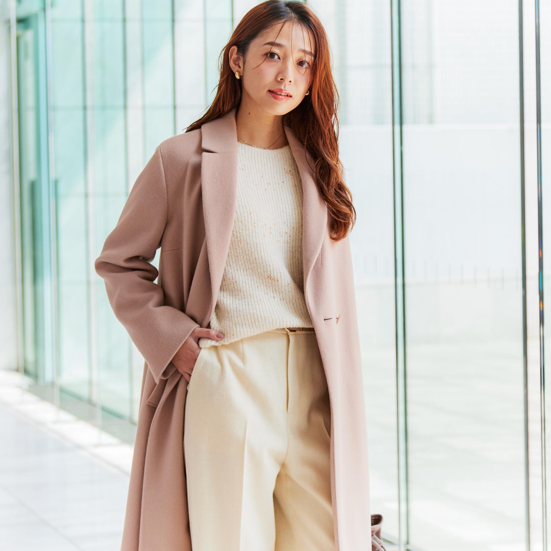 COUP DE CHANCE「【手洗い可】スパンコール付ニットトップス」|ニット・セーター|