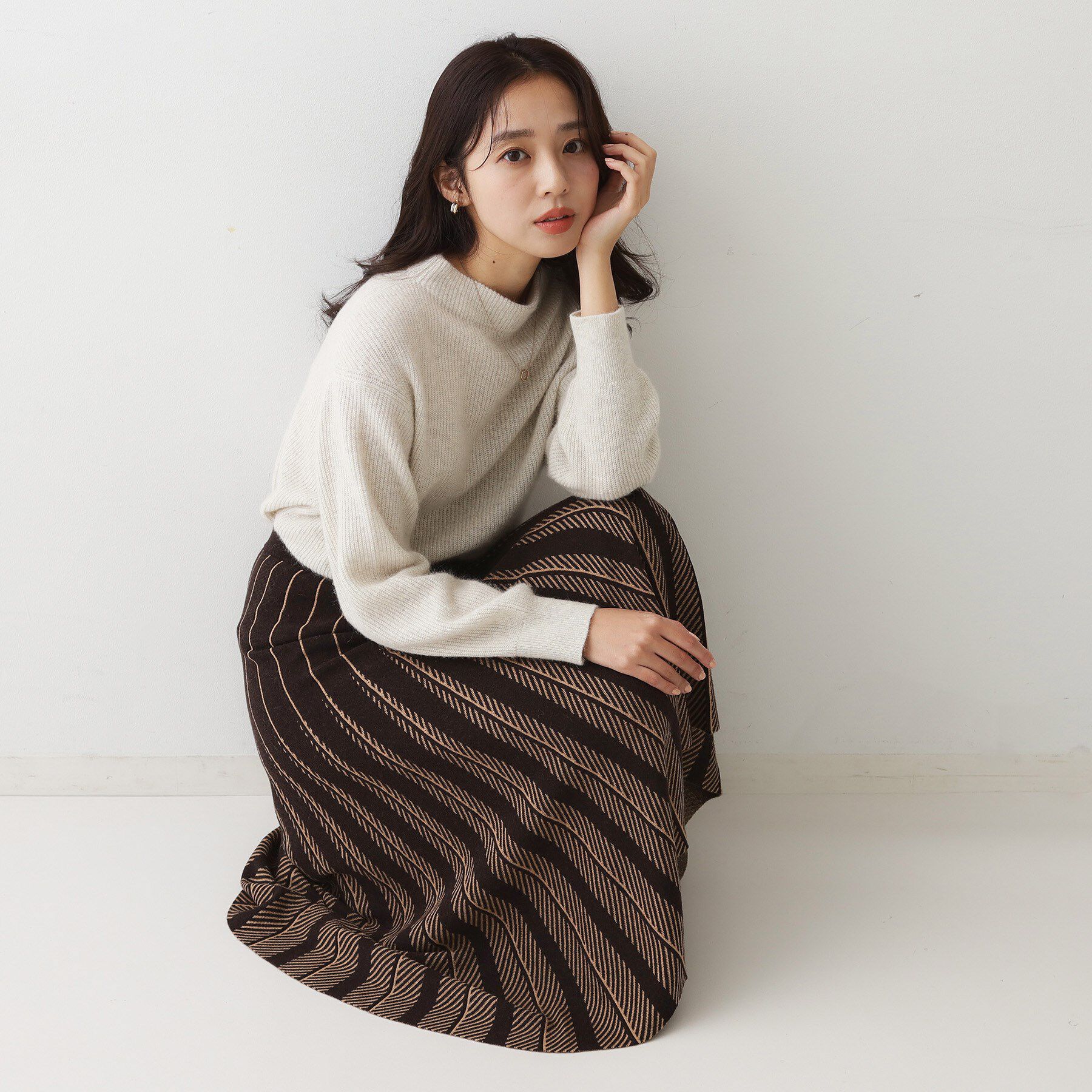 COUP DE CHANCE「【ヘアリー感／軽い】モックネックニット」|ニット・セーター|