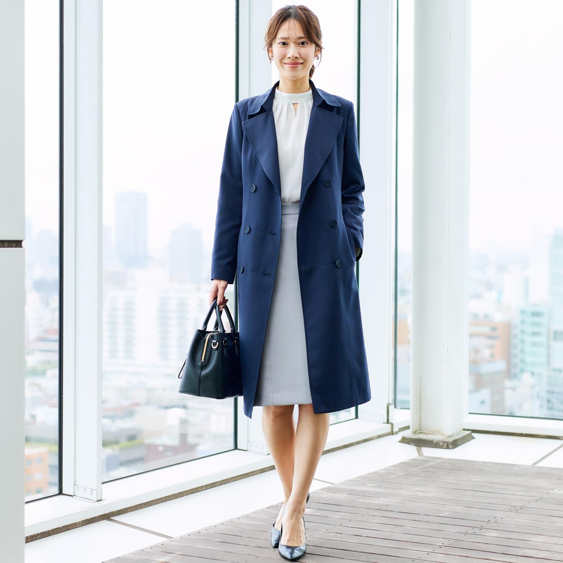 COUP DE CHANCE「【撥水／細見えシルエット】きれいめトレンチコート」|トレンチコート|