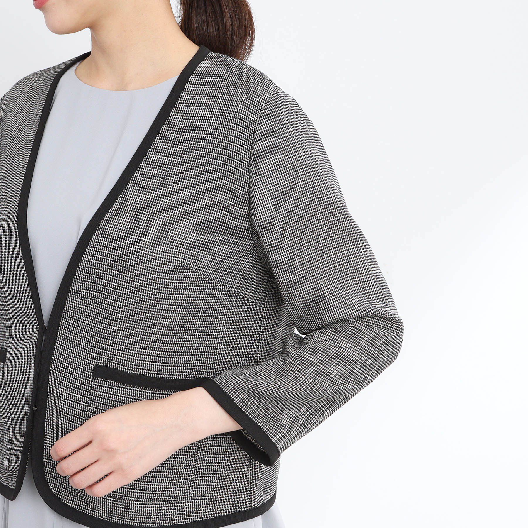 Reflect「【夏SALE／R‐QUALITY／手洗い可】パイピングジャケット」|ノーカラージャケット|