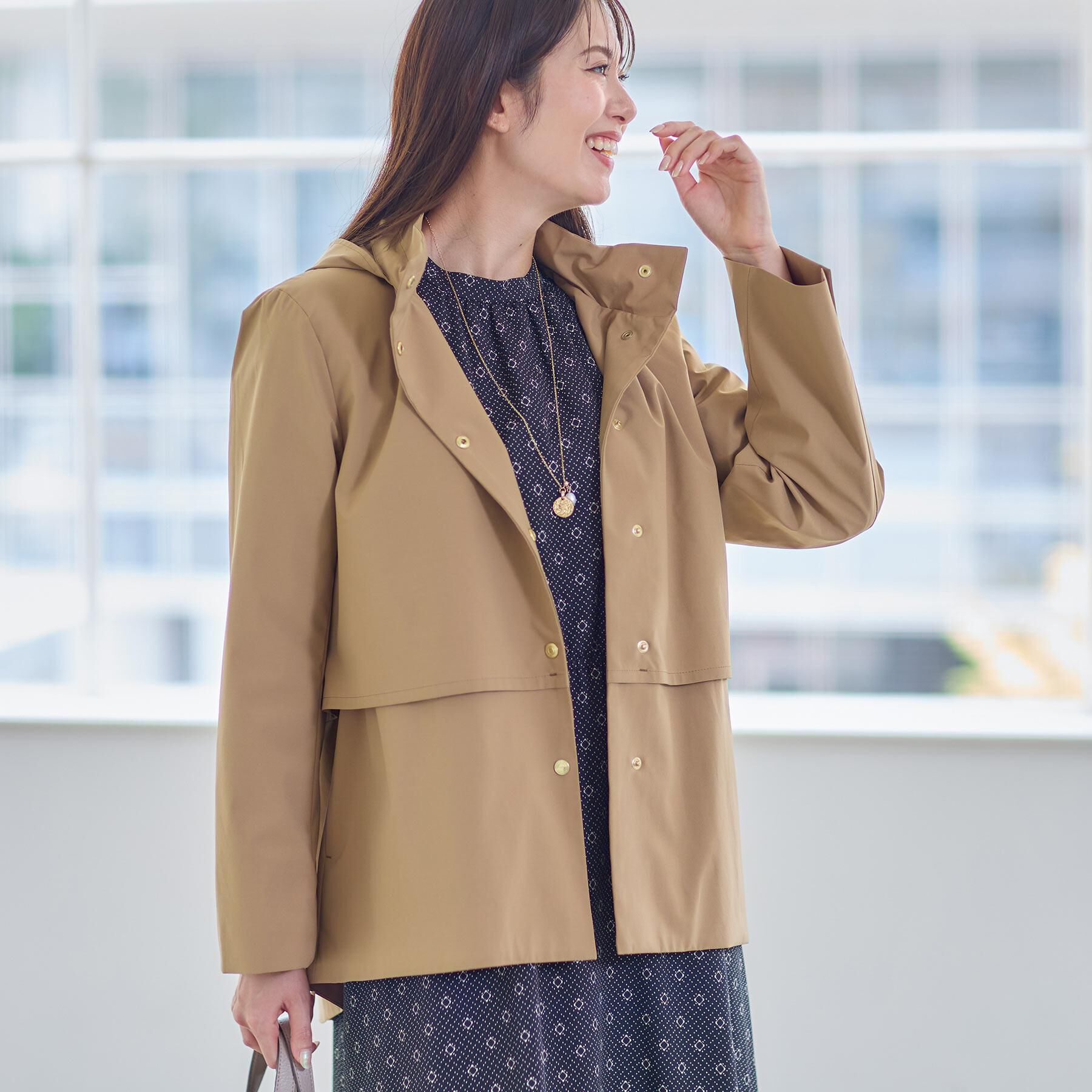 Reflect「【すっきり見え／フード取り外し可／通勤におすすめ◎】ライティアウター」|ブルゾン・スタジャン|オーク(034)