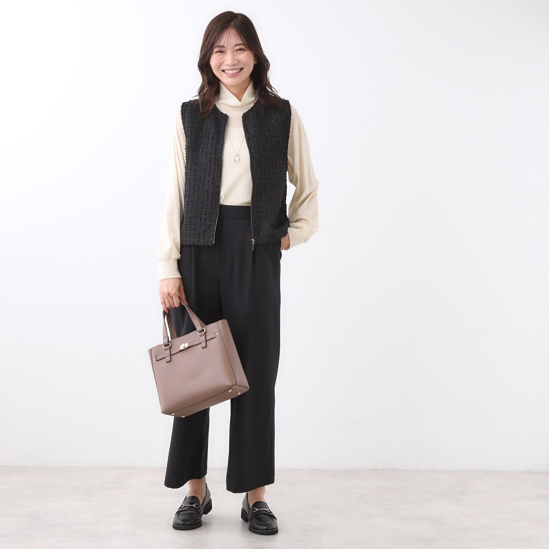 Reflect「【軽い羽織に◎】フロントファスナー開きベスト」|ベスト・ジレ|