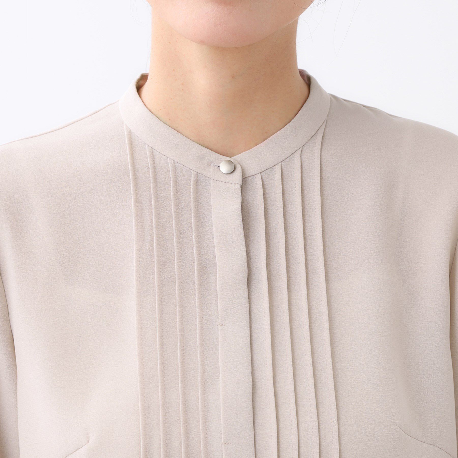 Reflect「【配色ボウタイ付き】八分袖ジョーゼットブラウス」|シャツ・ブラウス|