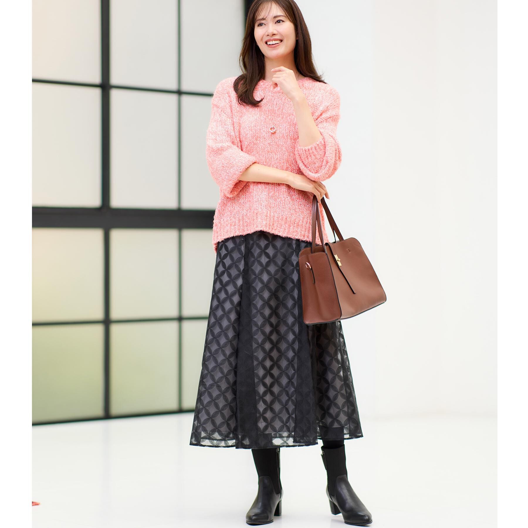 Reflect「【一枚で着映え◎／ゆったり着られるワンサイズ】スパンコール&times;ラメニット」|ニット・セーター|