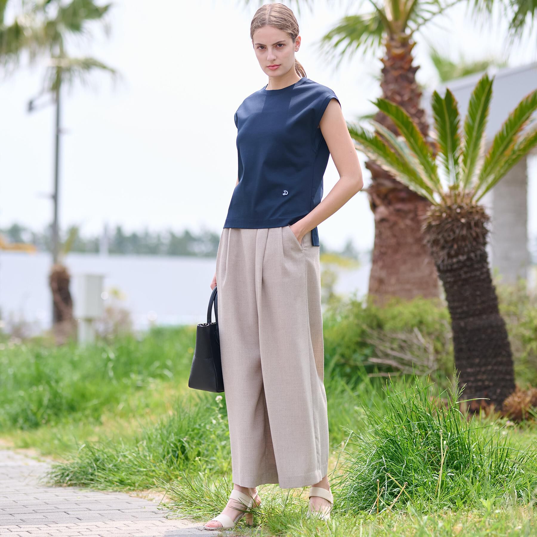 DRESSTERIOR「【接触冷感/抗菌防臭/消臭】アイスクリアコットンフレンチ」|Tシャツ・カットソー|