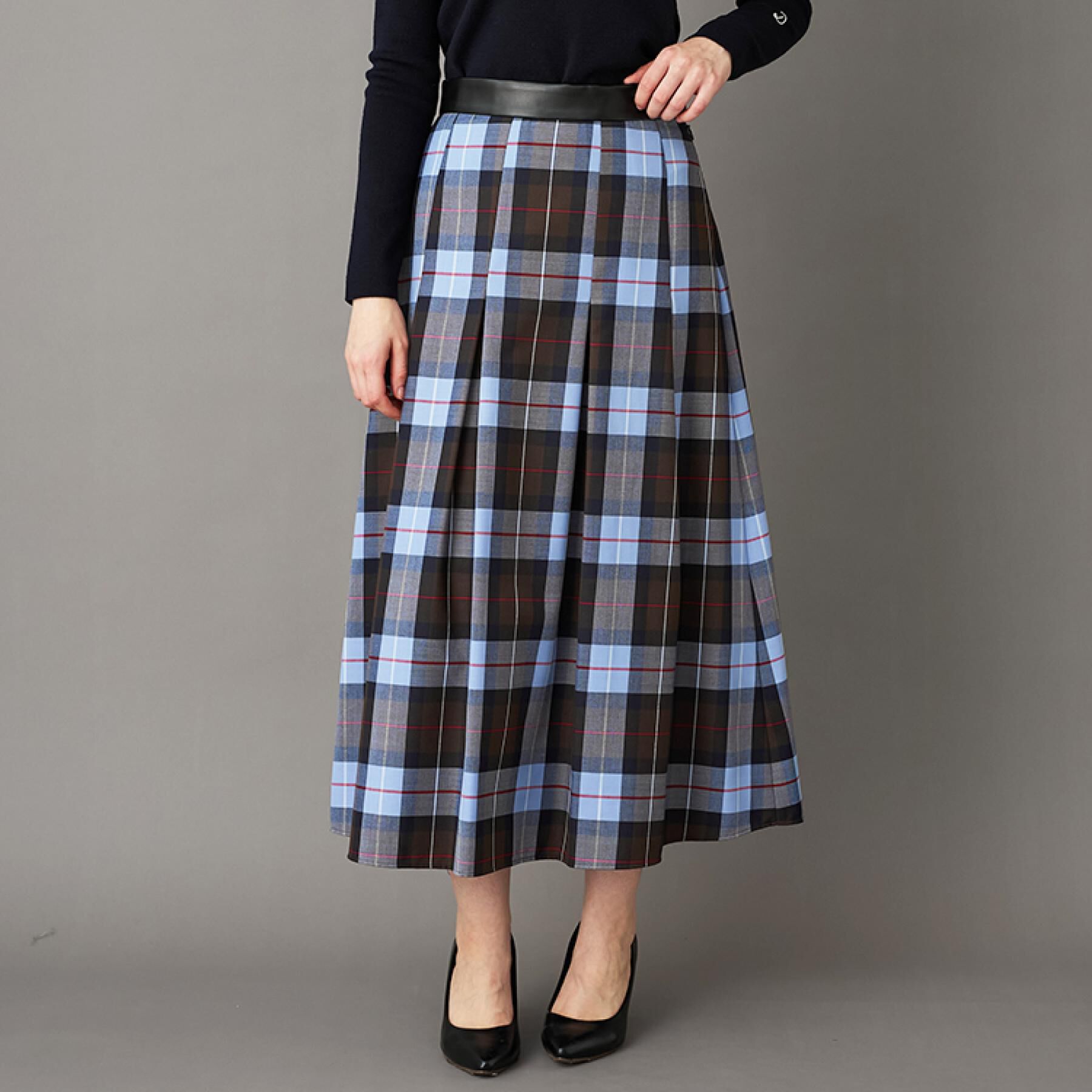 DRESSTERIOR「チェックタックソフトプリーツスカート」|スカート|