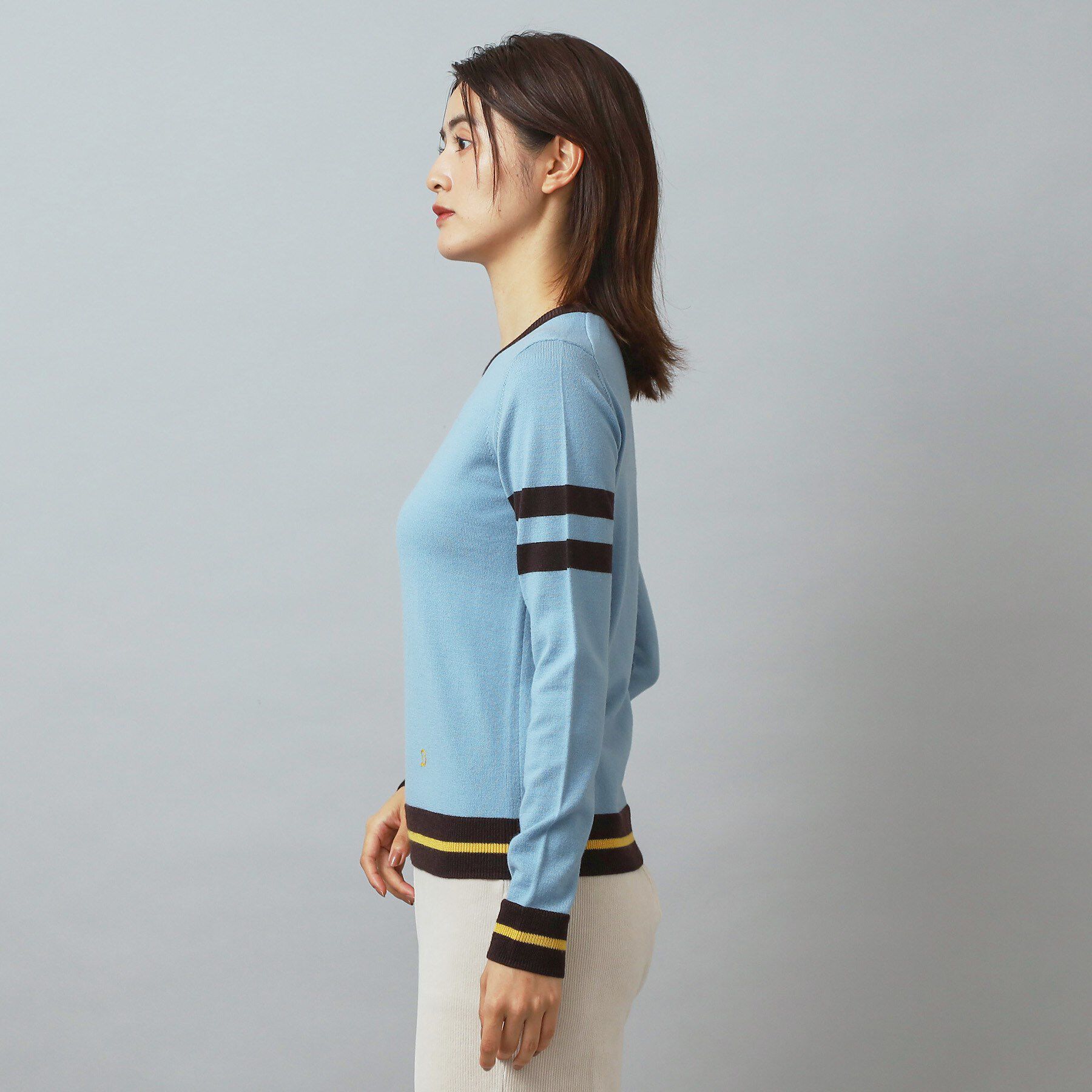 DRESSTERIOR「ファインメリノクルーネックラインプルオーバー」|ニット・セーター|