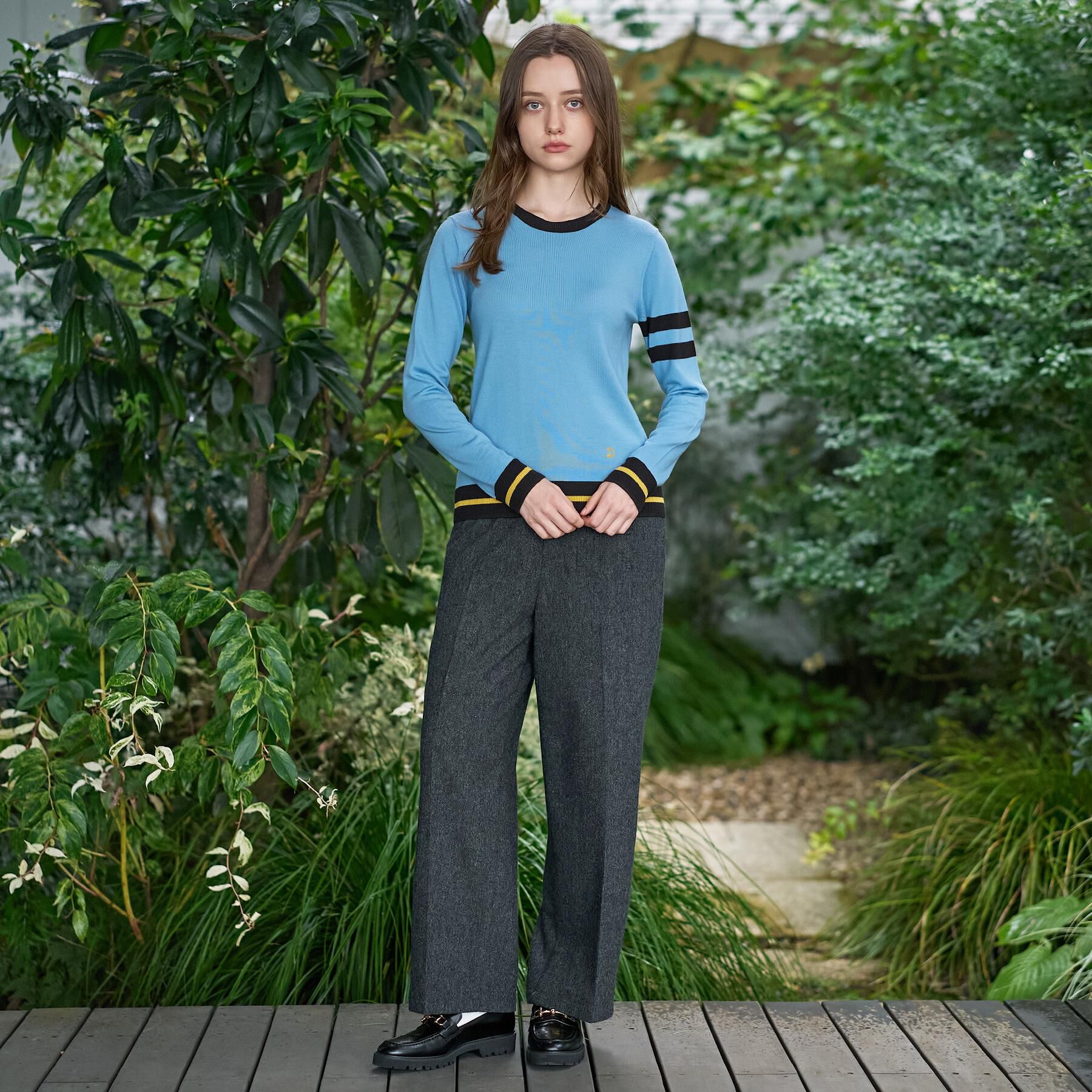 DRESSTERIOR「ファインメリノクルーネックラインプルオーバー」|ニット・セーター|