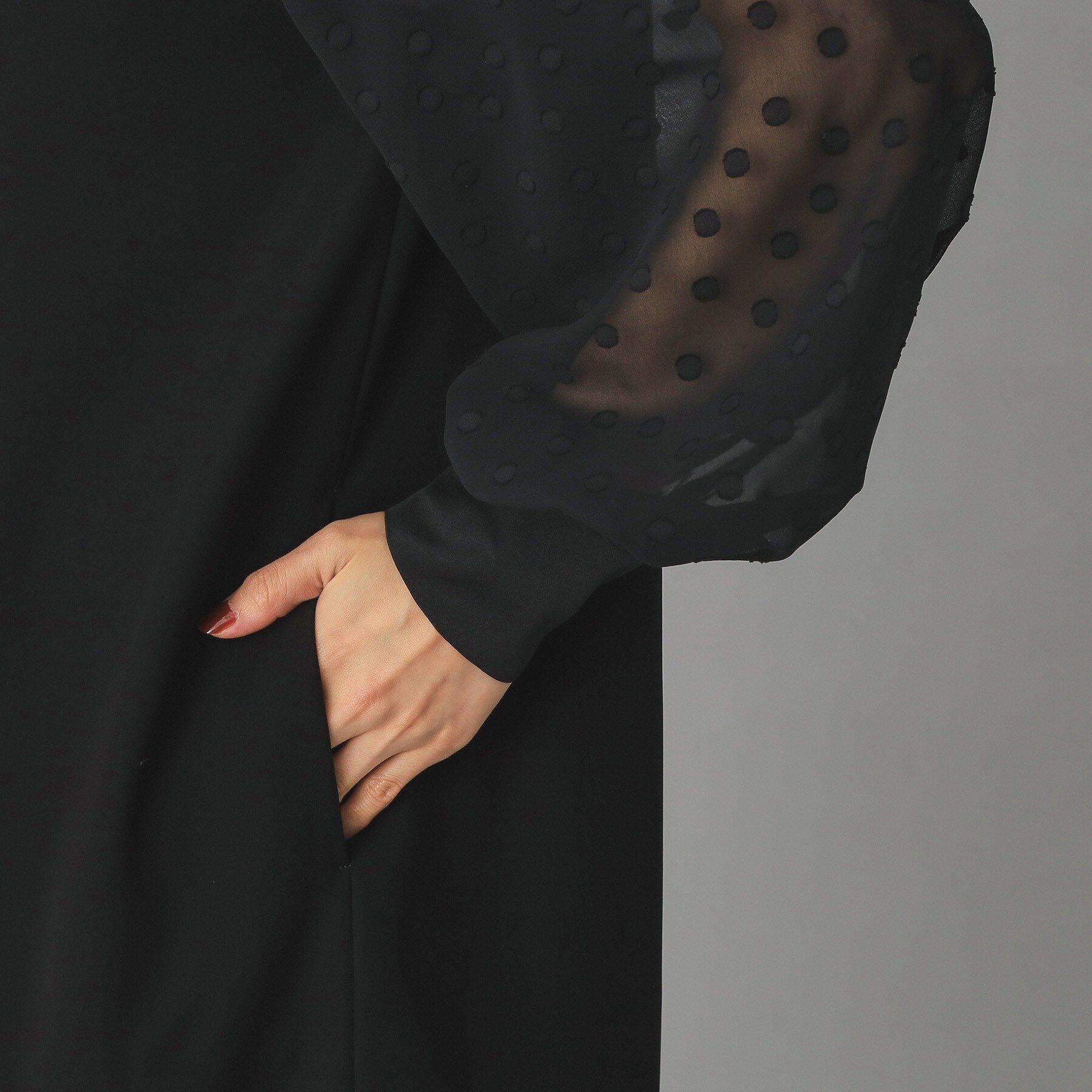 DRESSTERIOR「【ウォッシャブル】ダブルクロスボリュームスリーブミニワンピース」|ワンピース|