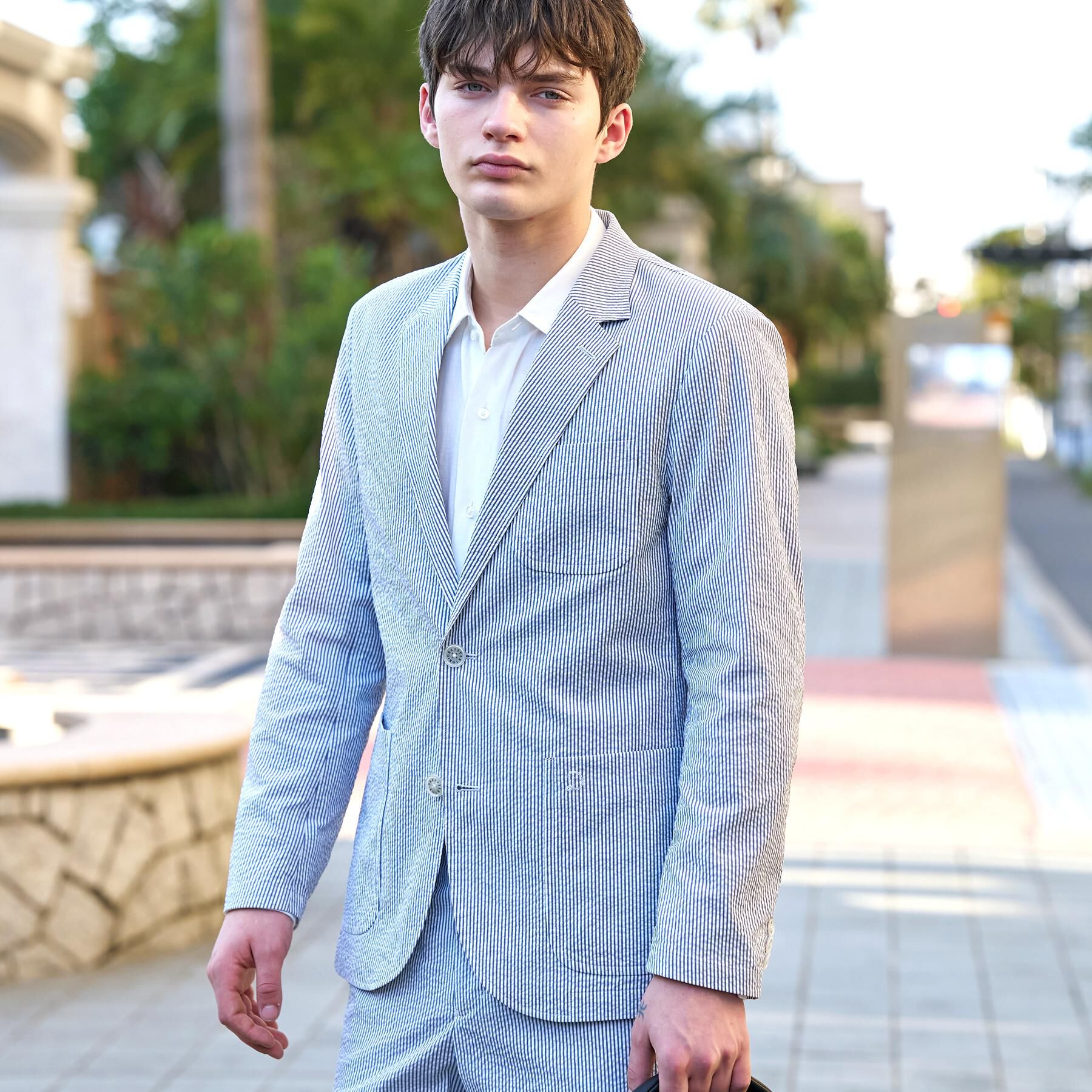 DRESSTERIOR「【吸湿速乾/セットアップ可/ウォッシャブル】COOLMAX シアサッカー サマージャケット」|テーラードジャケット|