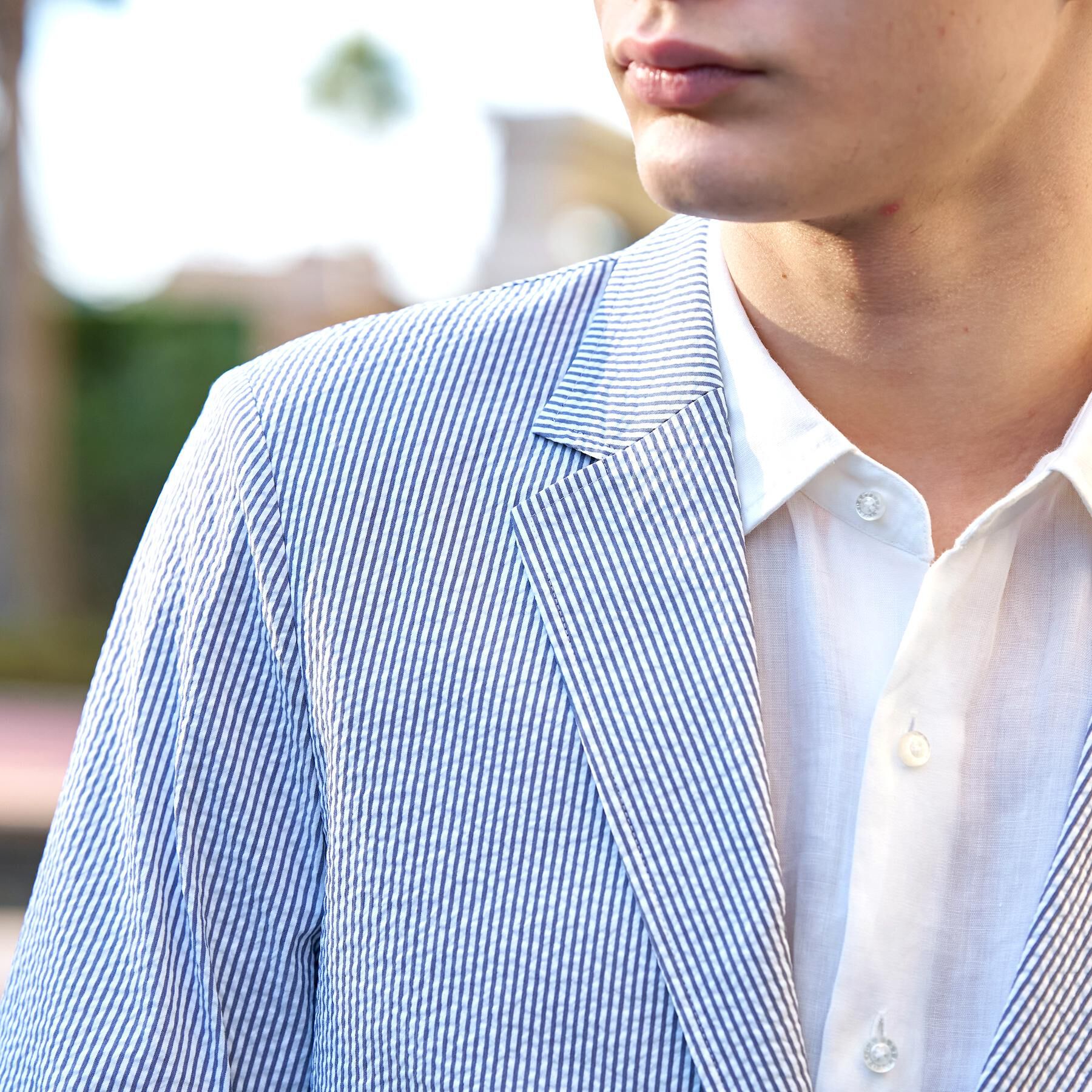 DRESSTERIOR「【吸湿速乾/セットアップ可/ウォッシャブル】COOLMAX シアサッカー サマージャケット」|テーラードジャケット|