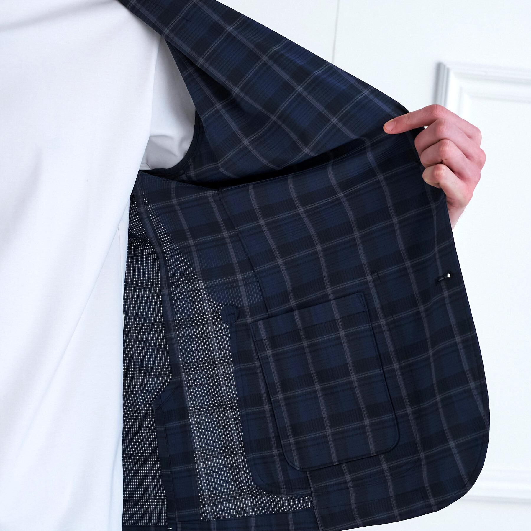 DRESSTERIOR「【セットアップ可/ウォッシャブル/高通気性】DotAir チェックジャケット」|テーラードジャケット|