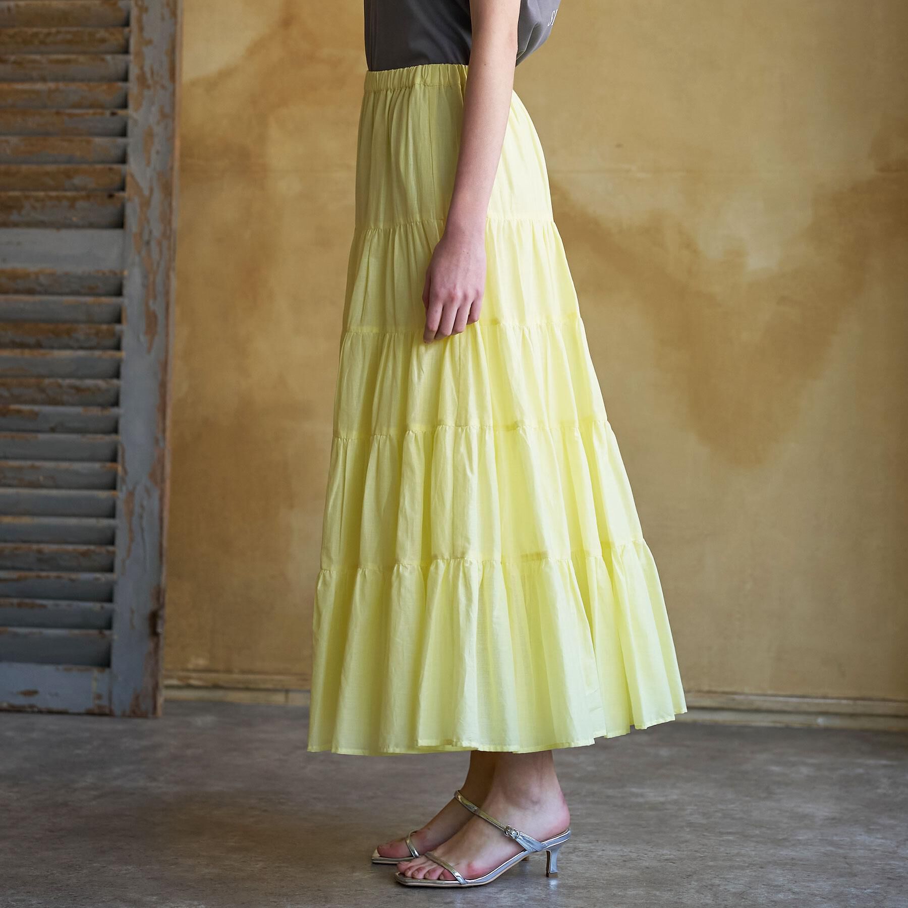 DRESSTERIOR「【再入荷】コットンボイルティアードスカート」|スカート|