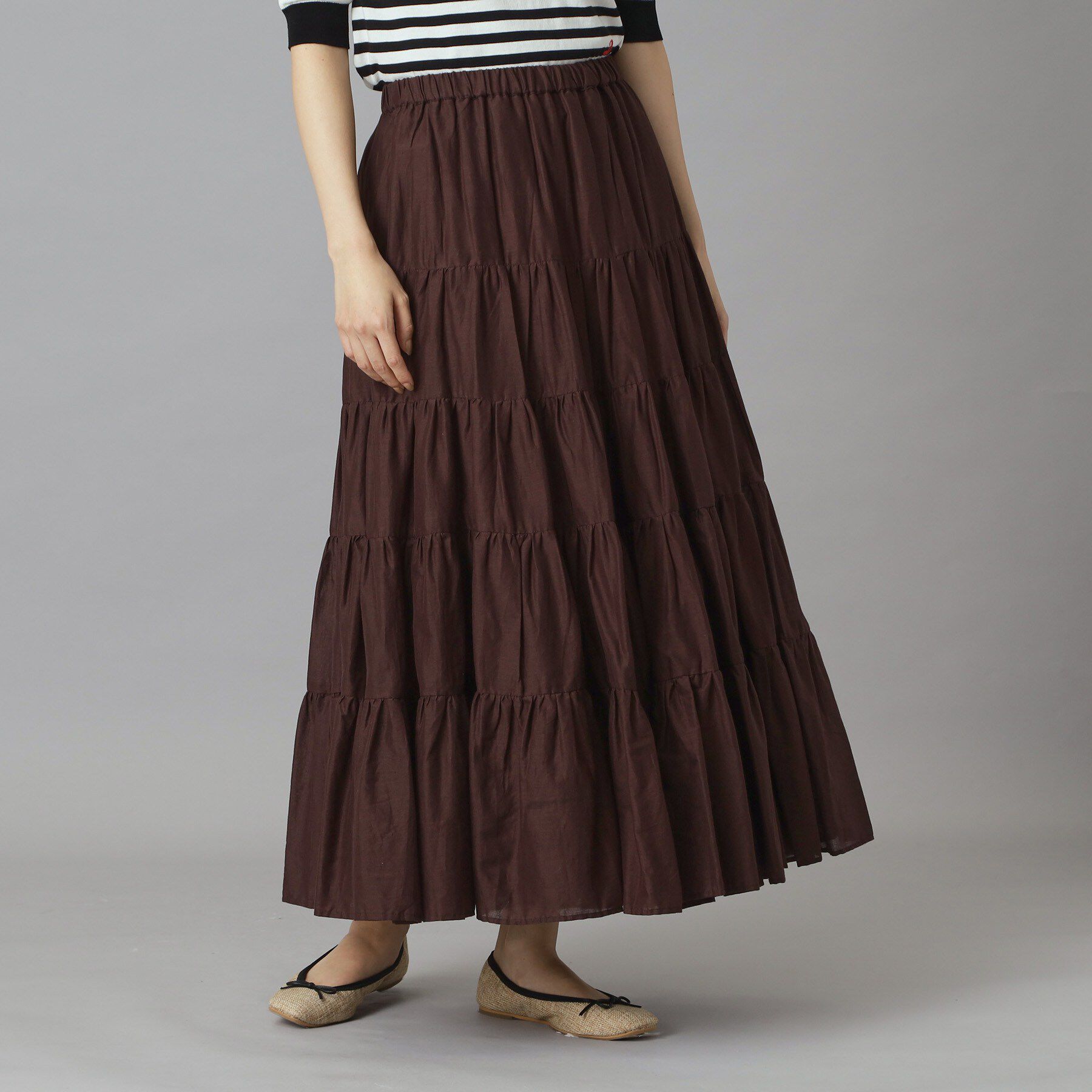 DRESSTERIOR「【再入荷】コットンボイルティアードスカート」|スカート|