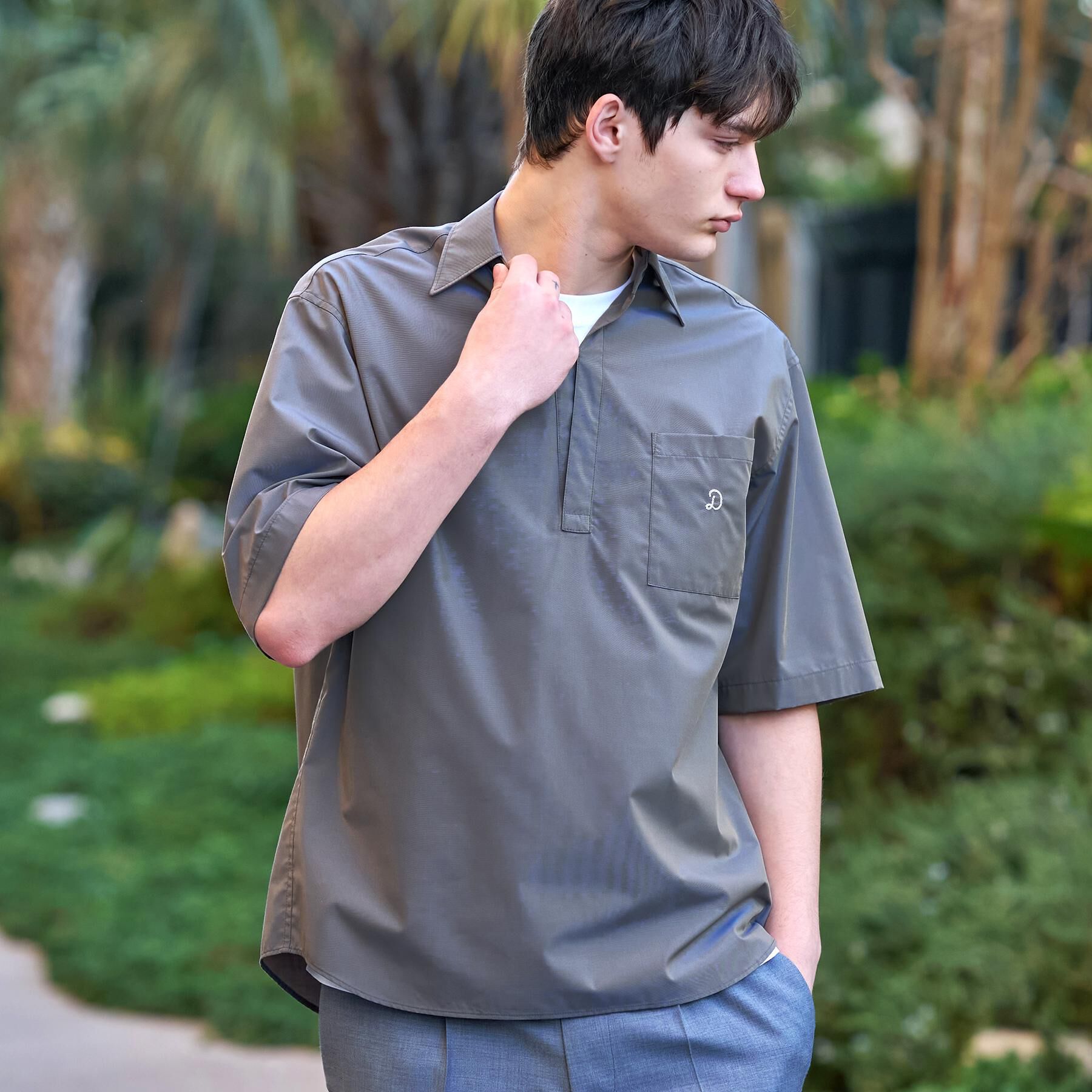 DRESSTERIOR「イージーケア シャツプルオーバー」|シャツ・ブラウス|