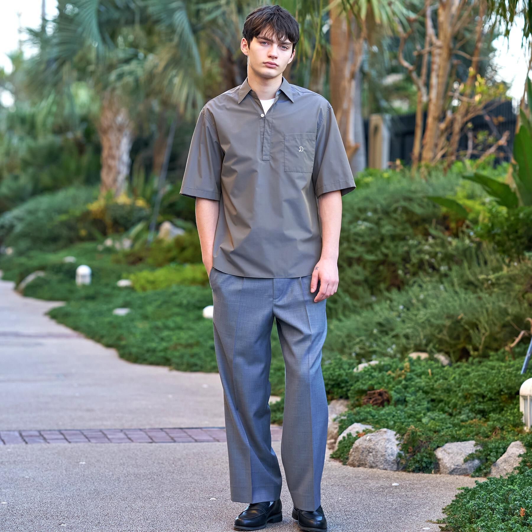 DRESSTERIOR「イージーケア シャツプルオーバー」|シャツ・ブラウス|