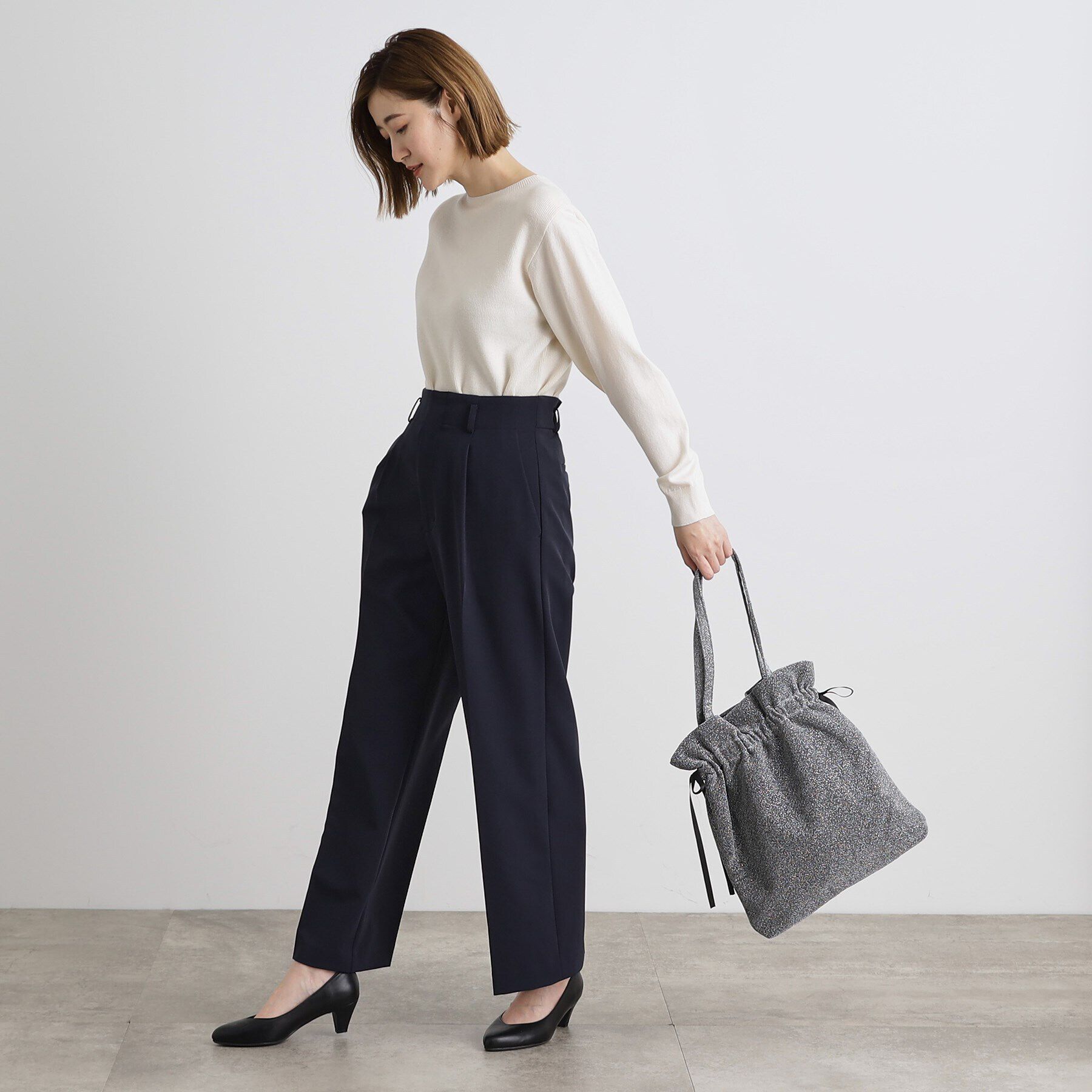 grove「【洗える】しなやかストレッチワイドパンツ」|その他|