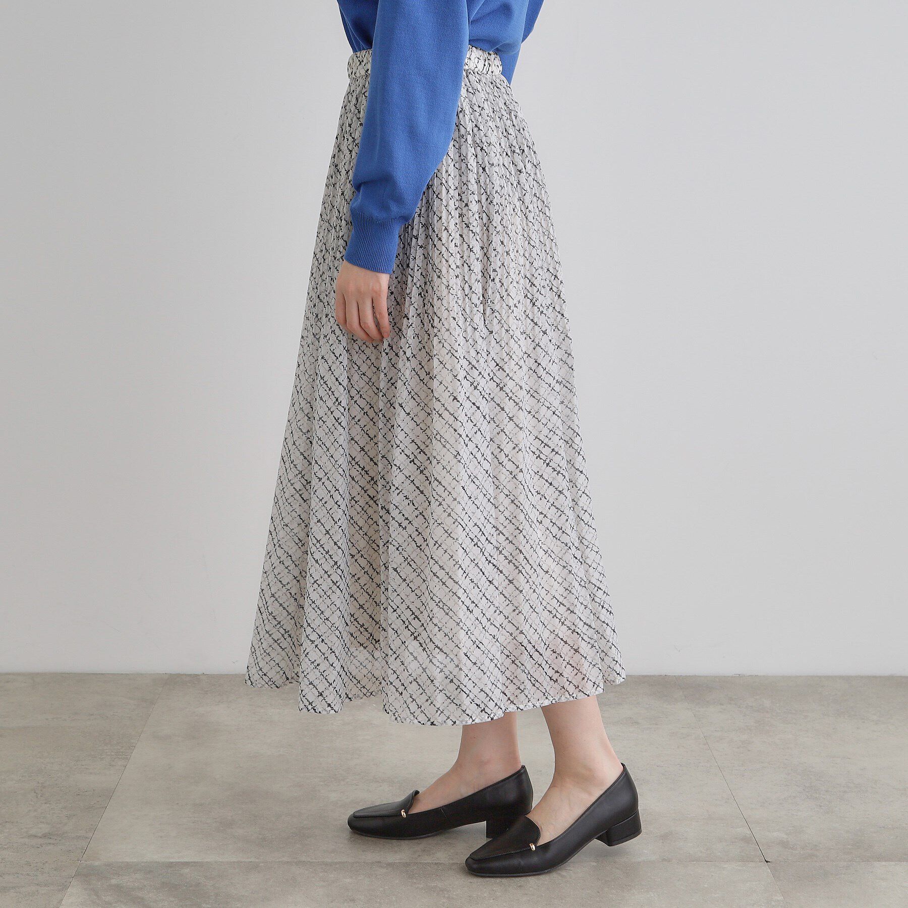 grove「ツイーディチェックオーガンジースカート」|スカート|