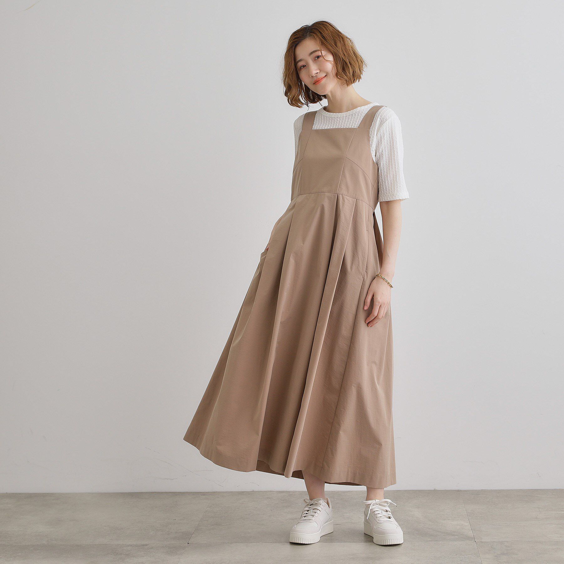 grove「【雑誌掲載】シルエットが映える洗練ジャンパードレス」|ワンピース|