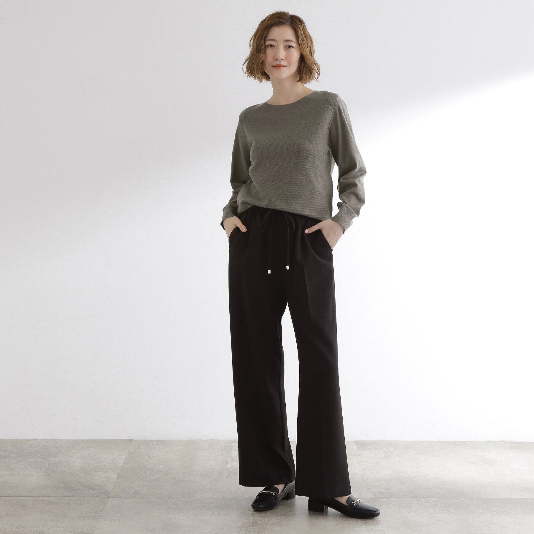 grove「【最終お値下げ！】ガーターボートネックプルオーバー【洗える/毛玉軽減】」|ニット・セーター|