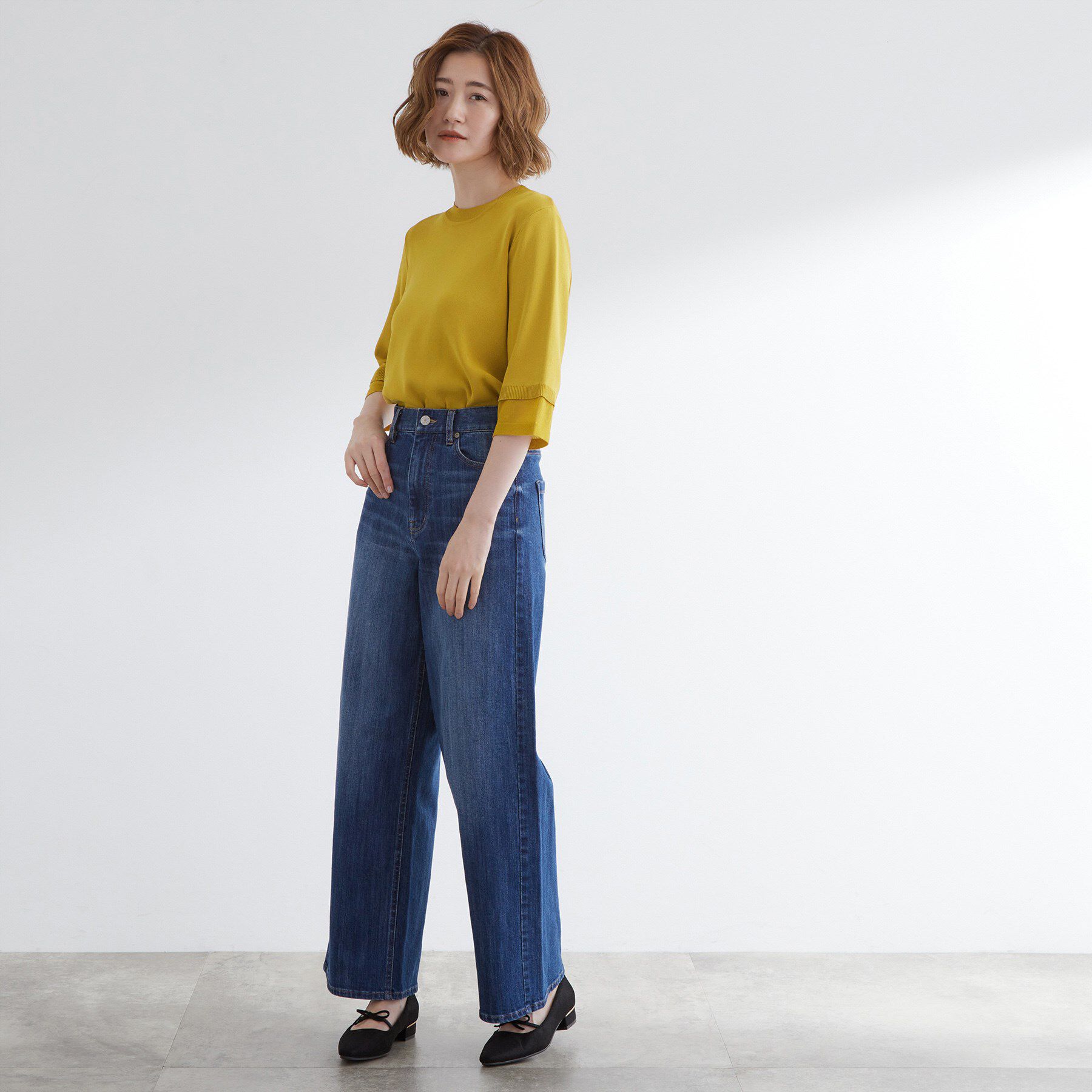 grove「【ひんやり多機能】やわらかドライタッチ 袖口シアードッキングプルオーバー」|ニット・セーター|