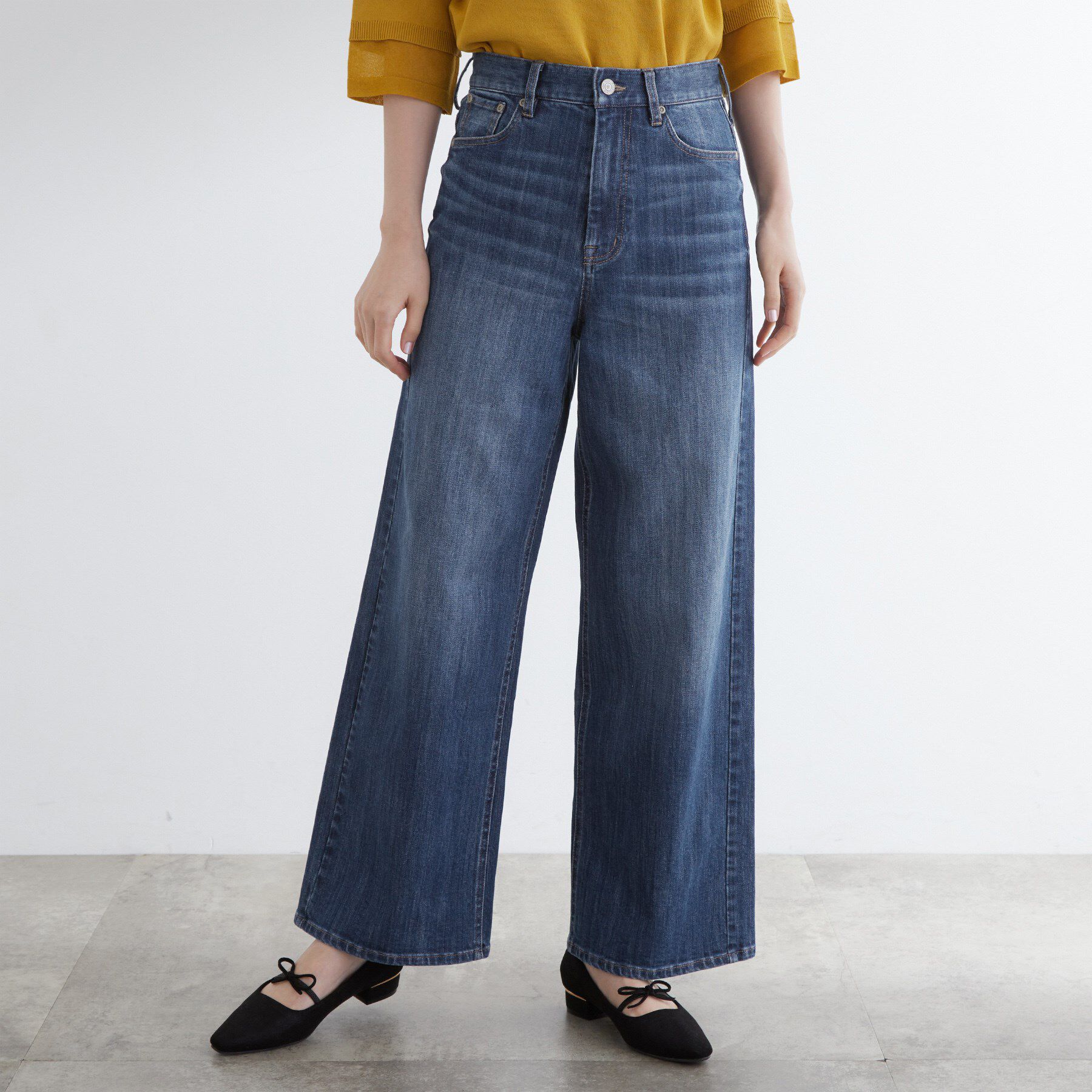 grove「【美シルエット/選べる着丈】大人のためのバギーデニム」|デニム|