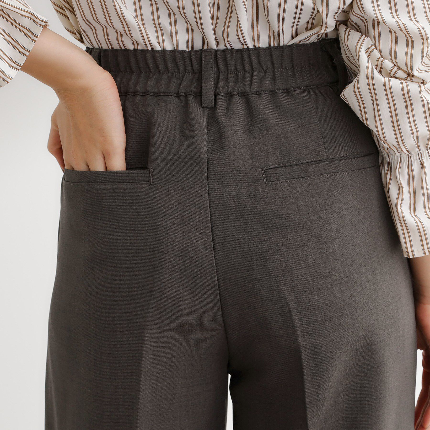 grove「【カセット服】洗えるストレートワイドパンツ」|その他|