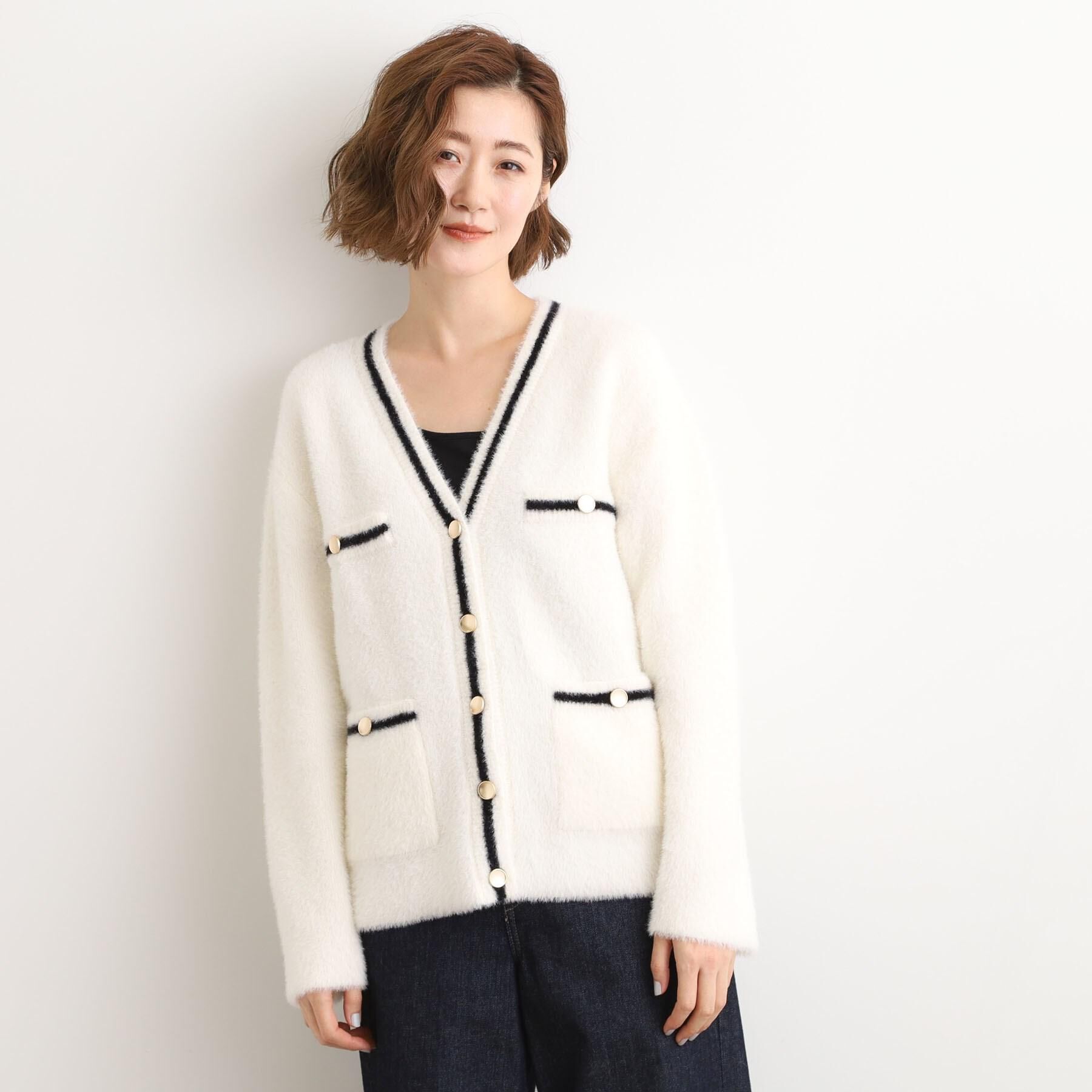 grove「軽やかフェザーで魅せる、クラシカルな主役カーディガン」|カーディガン|