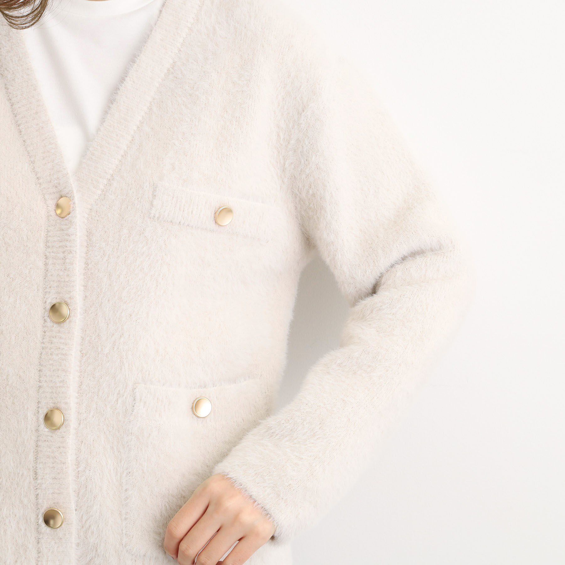 grove「軽やかフェザーで魅せる、クラシカルな主役カーディガン」|カーディガン|