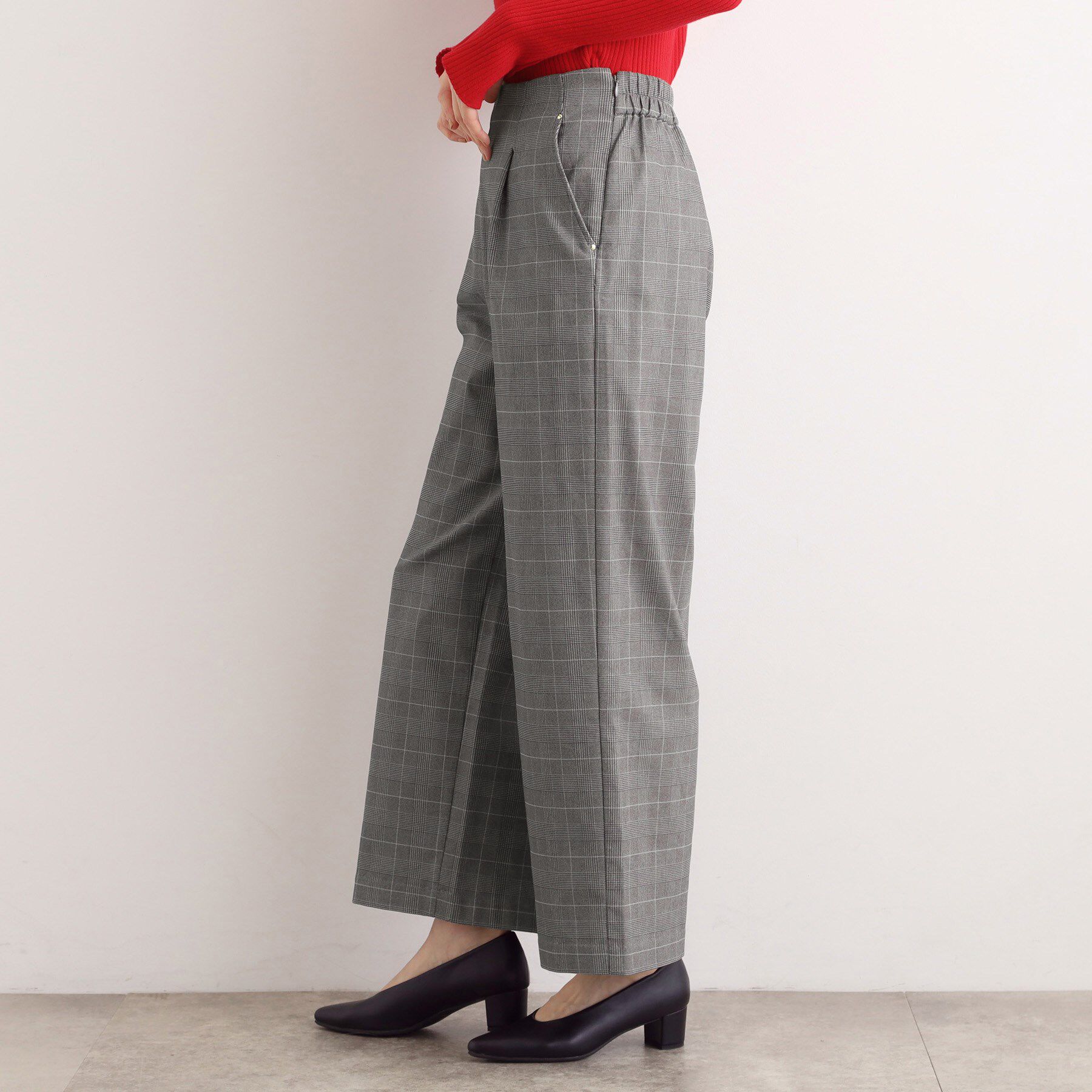 grove「【選べる着丈/多機能】裏起毛ハイパーストレッチワイドパンツ」|その他|